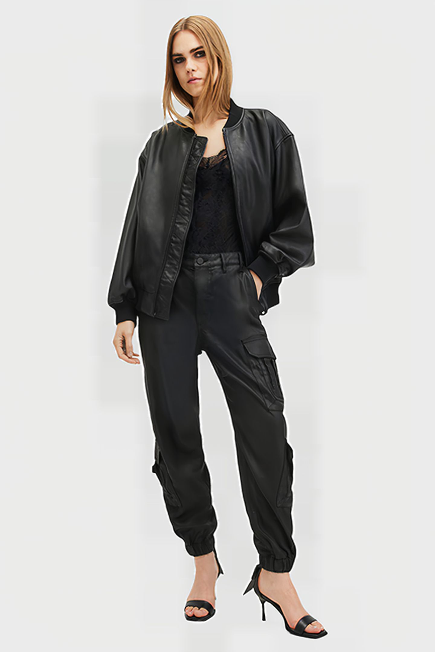 HIMARI CARGO TROUSER COATED BLACK 3