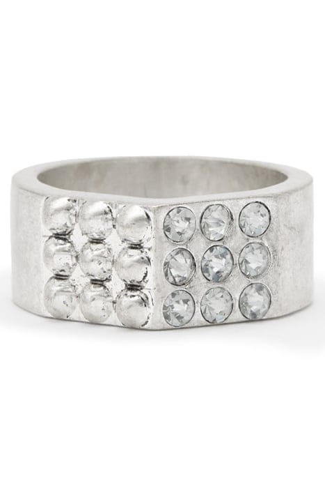RIANNE HEX CHNK RING WARM SILVER 3