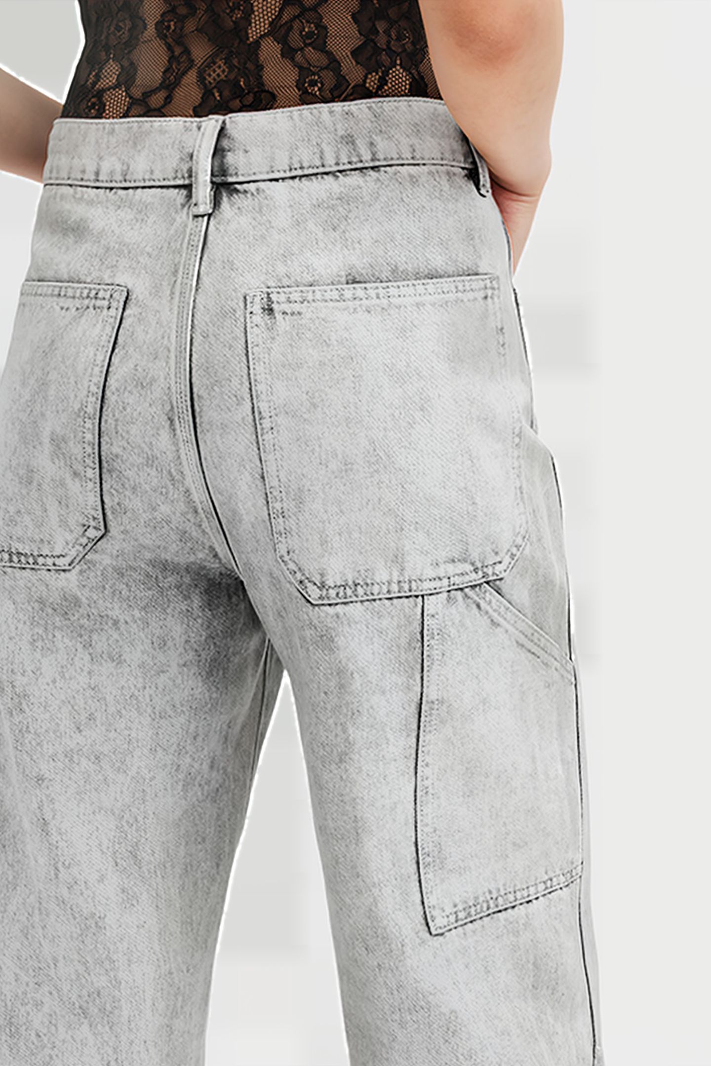 MIA CARPENTER JEAN COATED SILVER 9