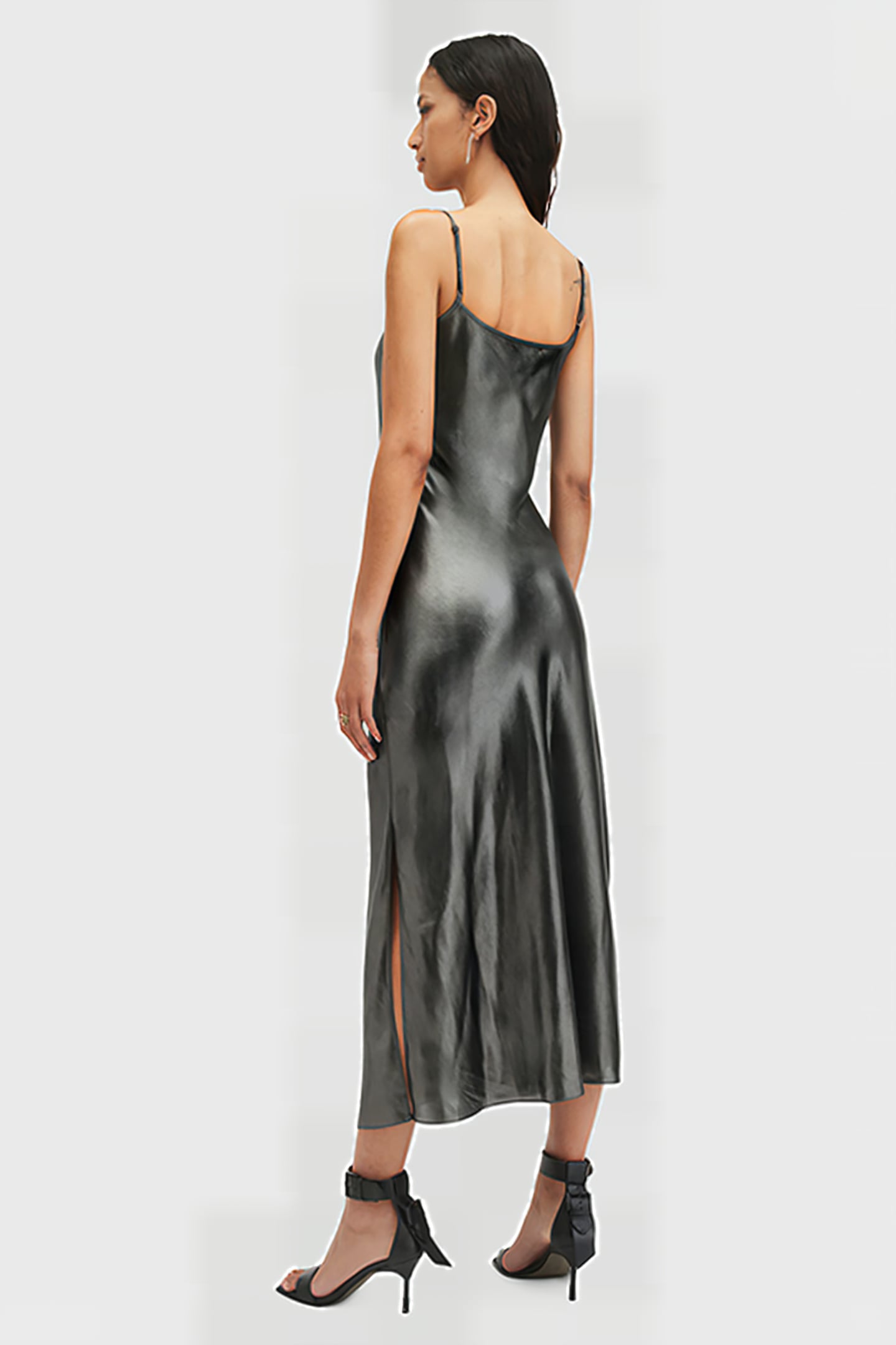 HADLEY DRESS METALLIC GREY 2