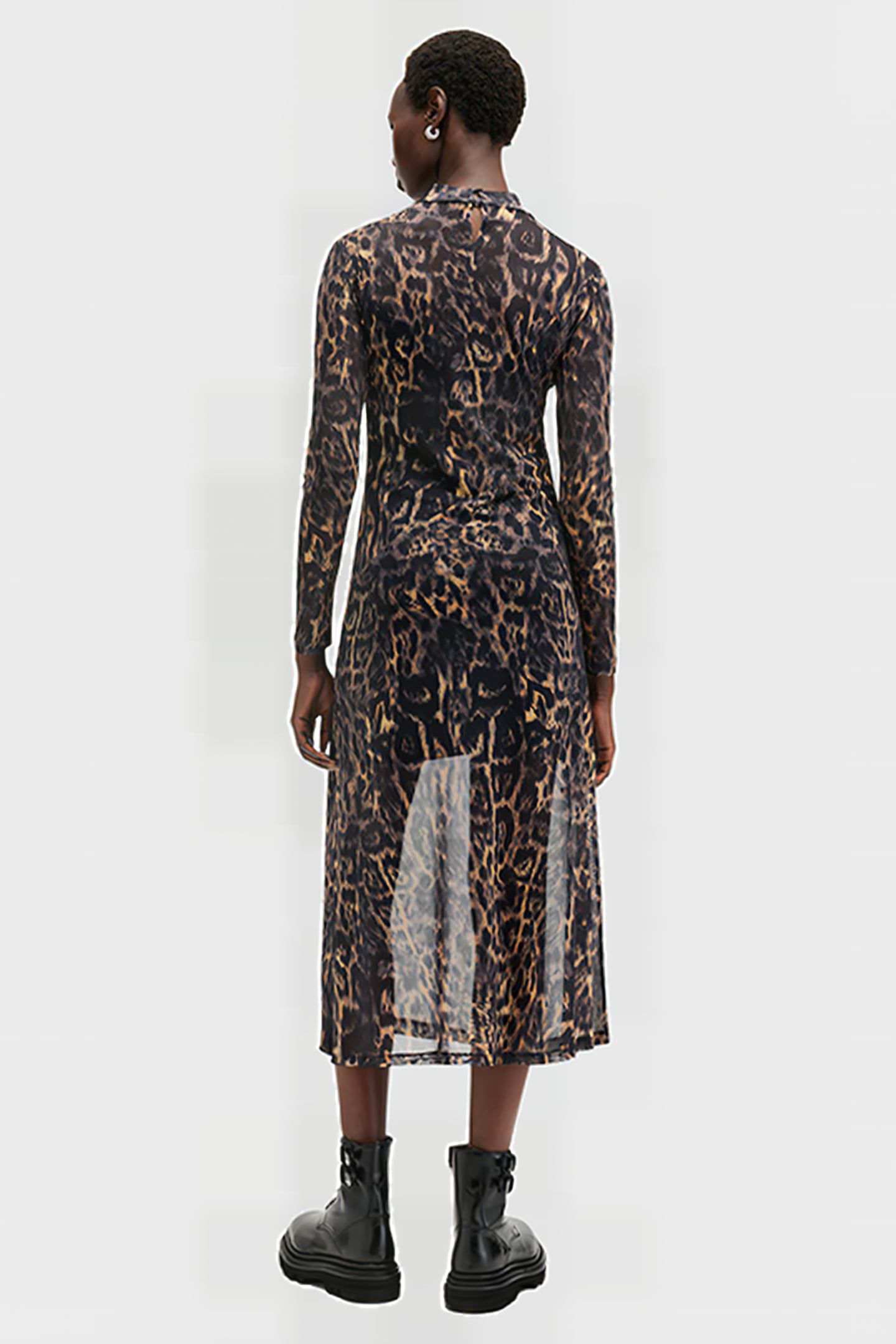 HANNA MESH DRESS JINX GOLDEN BROWN 2