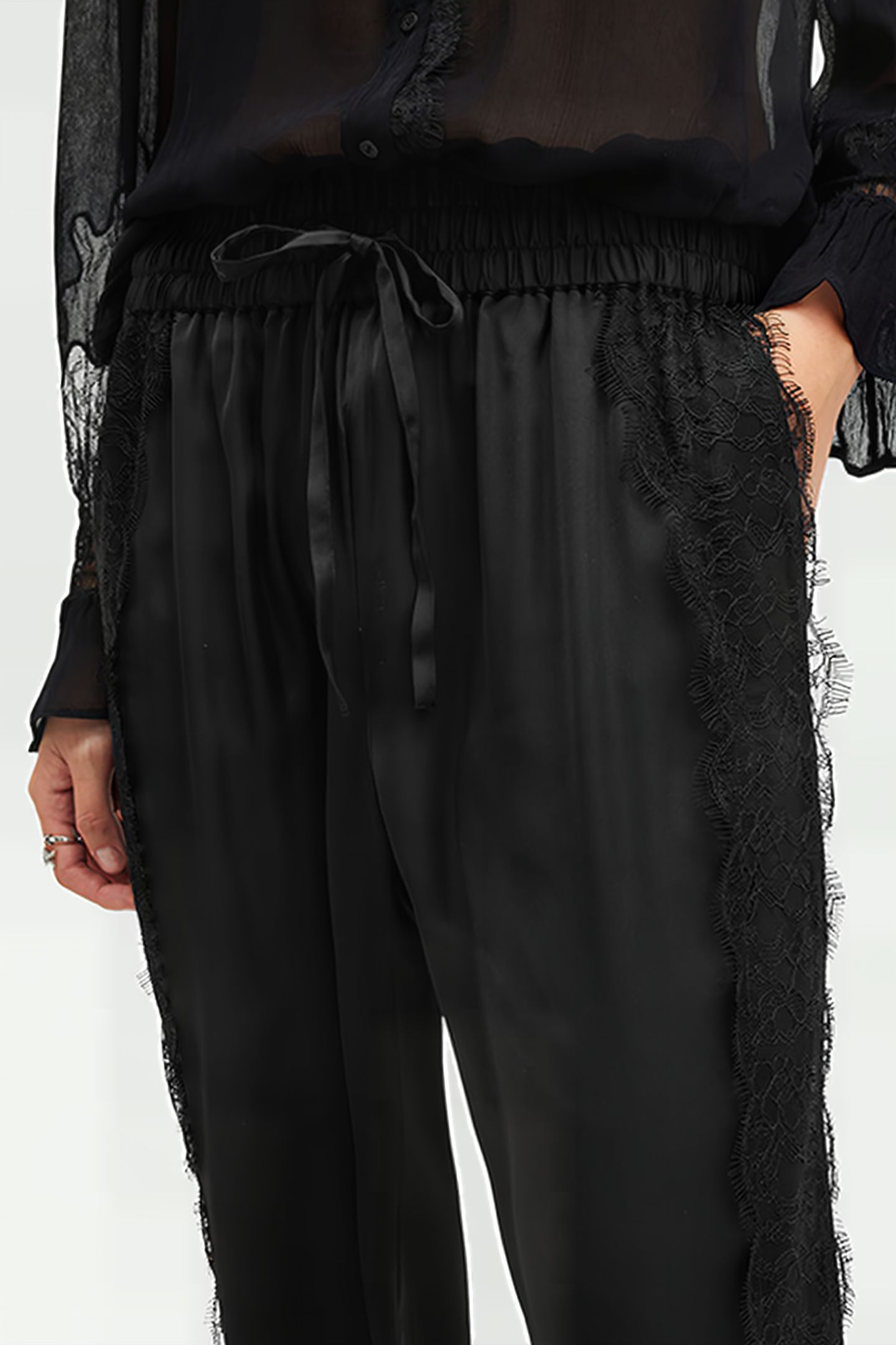 TYLER LACE TROUSER BLACK 8