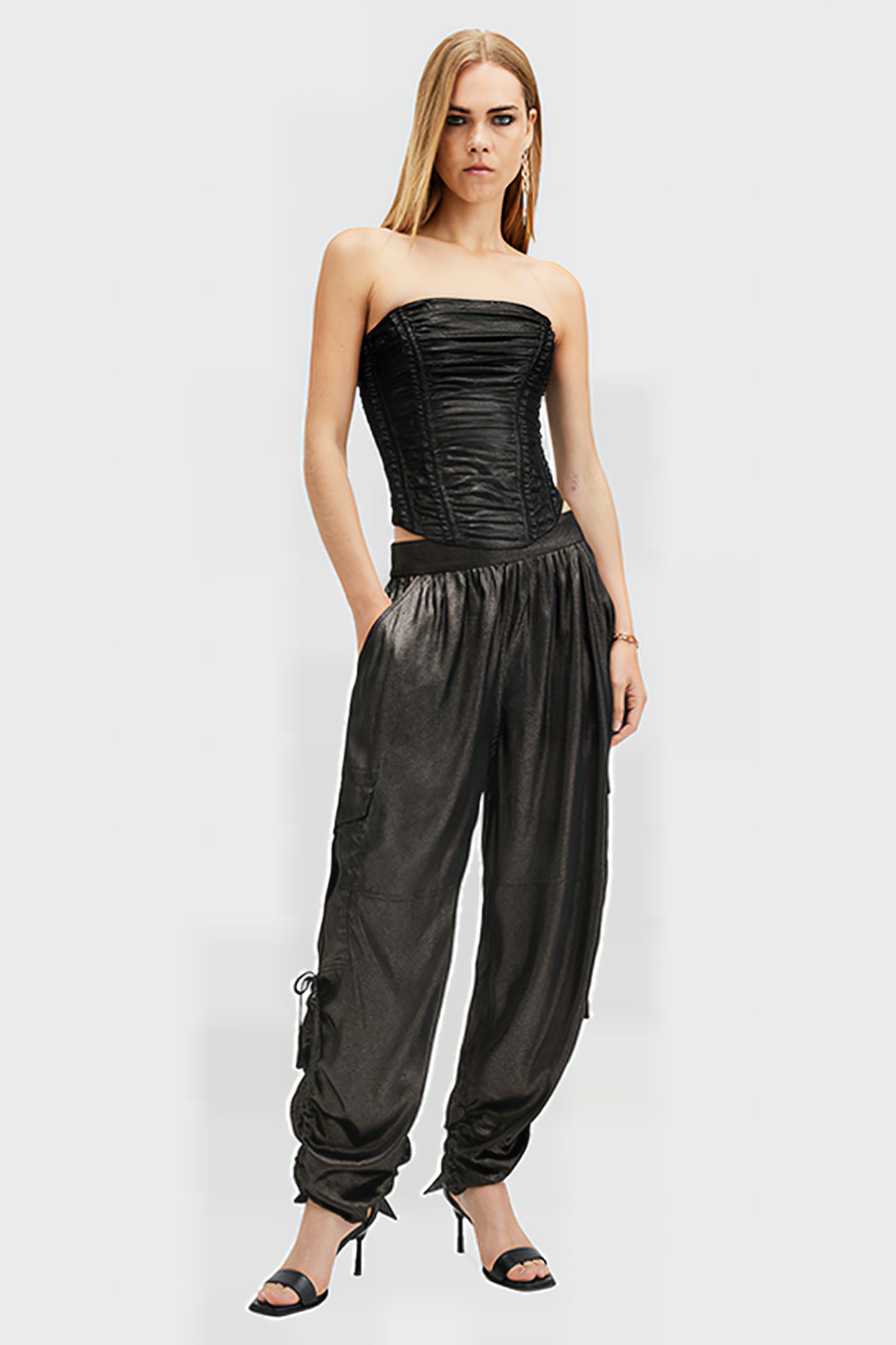 KAYE TROUSER METALLIC BLACK 2