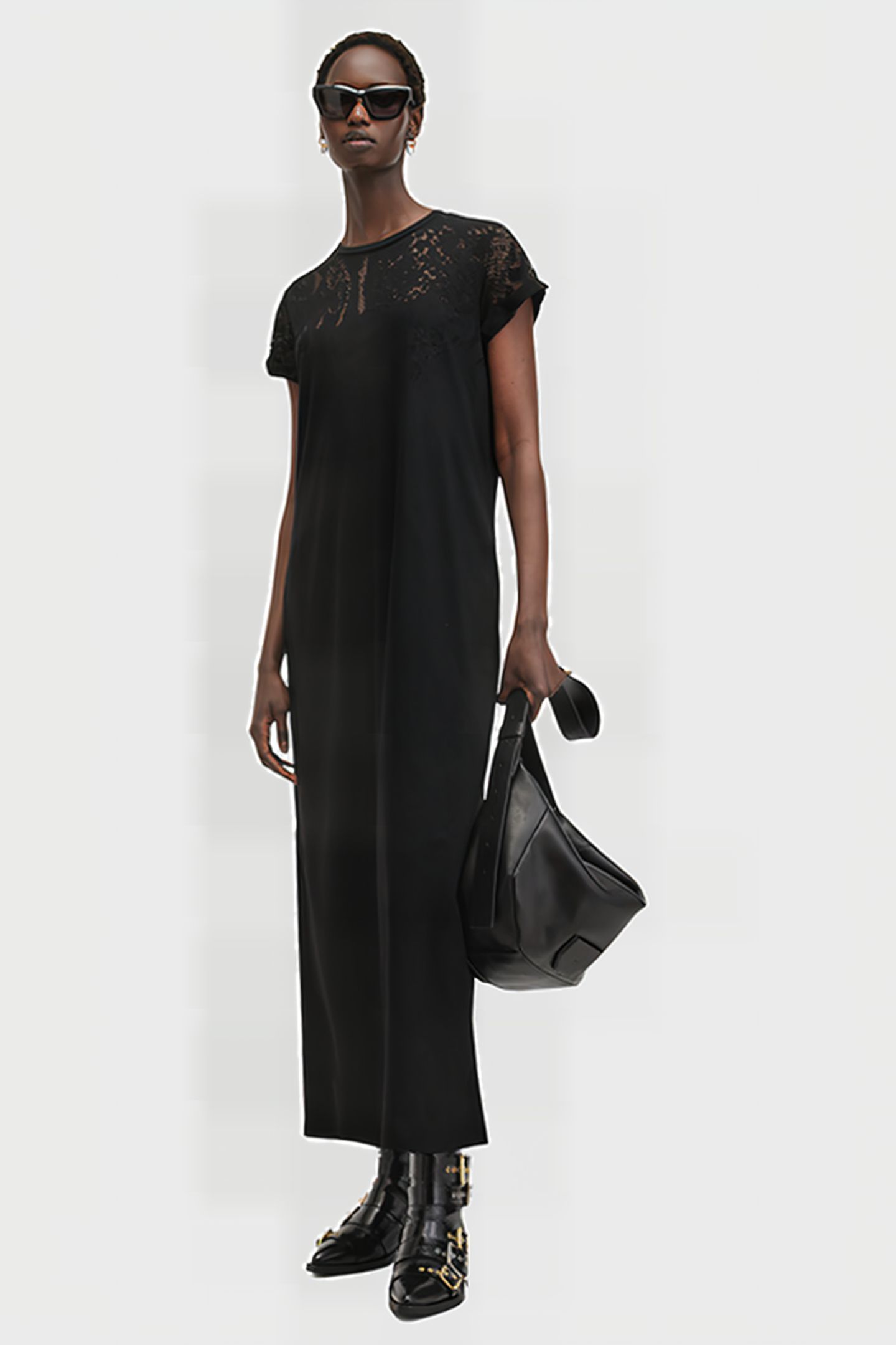 ANNA SNK MAXI DRESS BLACK 4