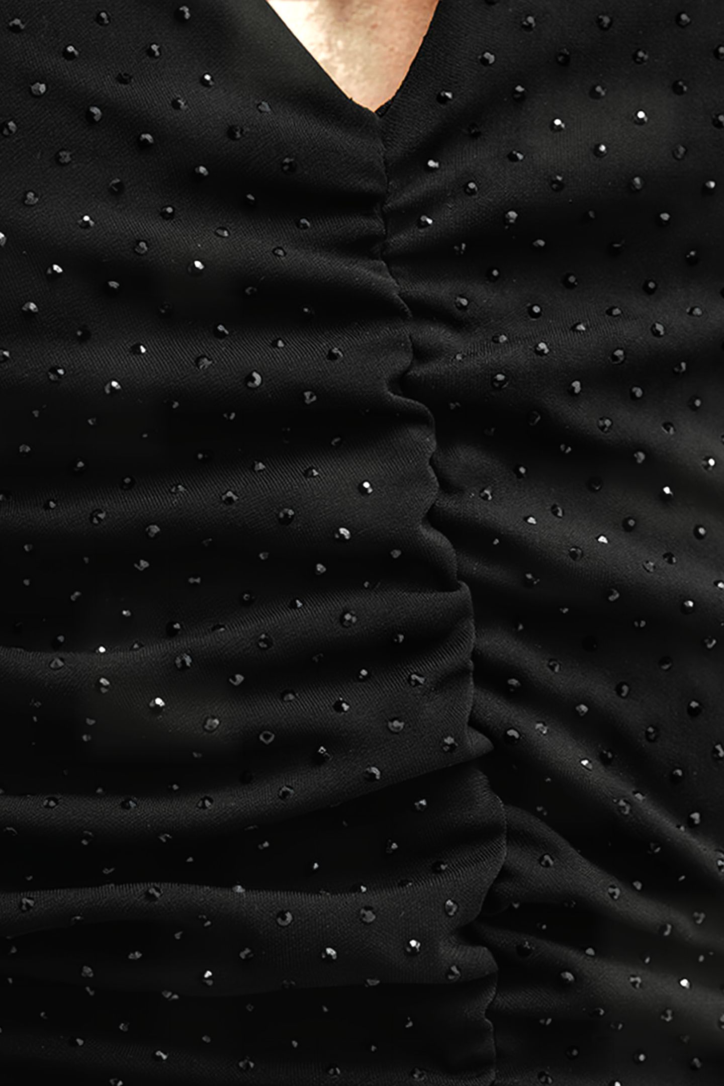 ALYA RUCHE DRESS BLACK 9
