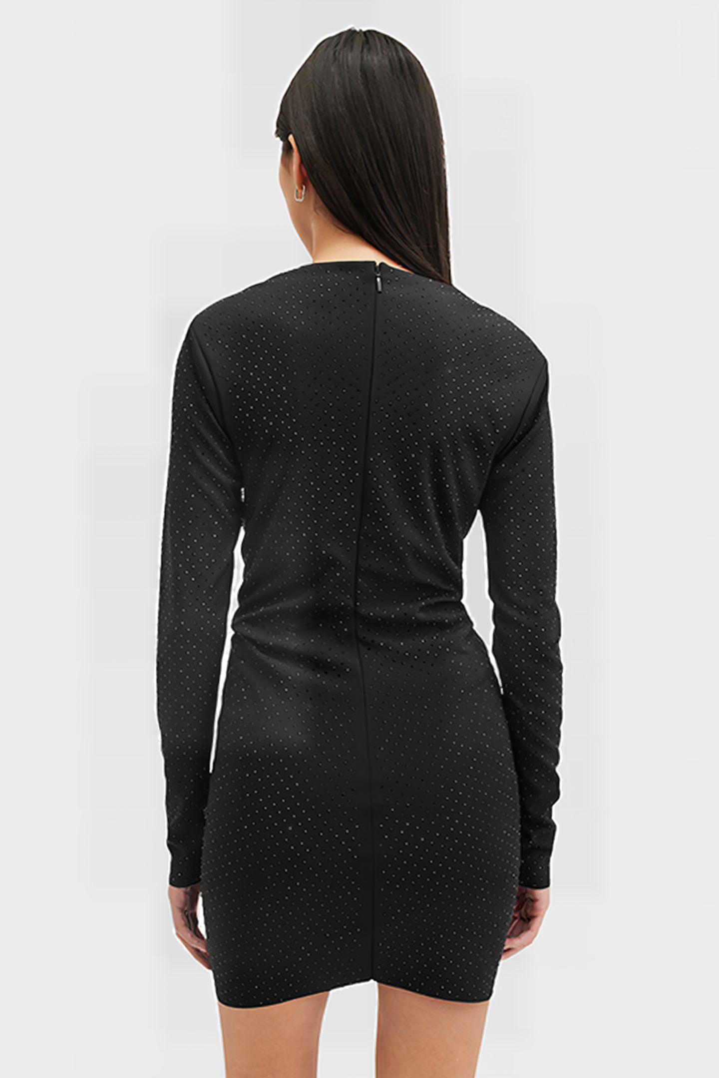 ALYA RUCHE DRESS BLACK 2