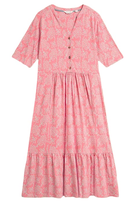 NAYA JERSEY MIDI DRESS PINK MULTI 1