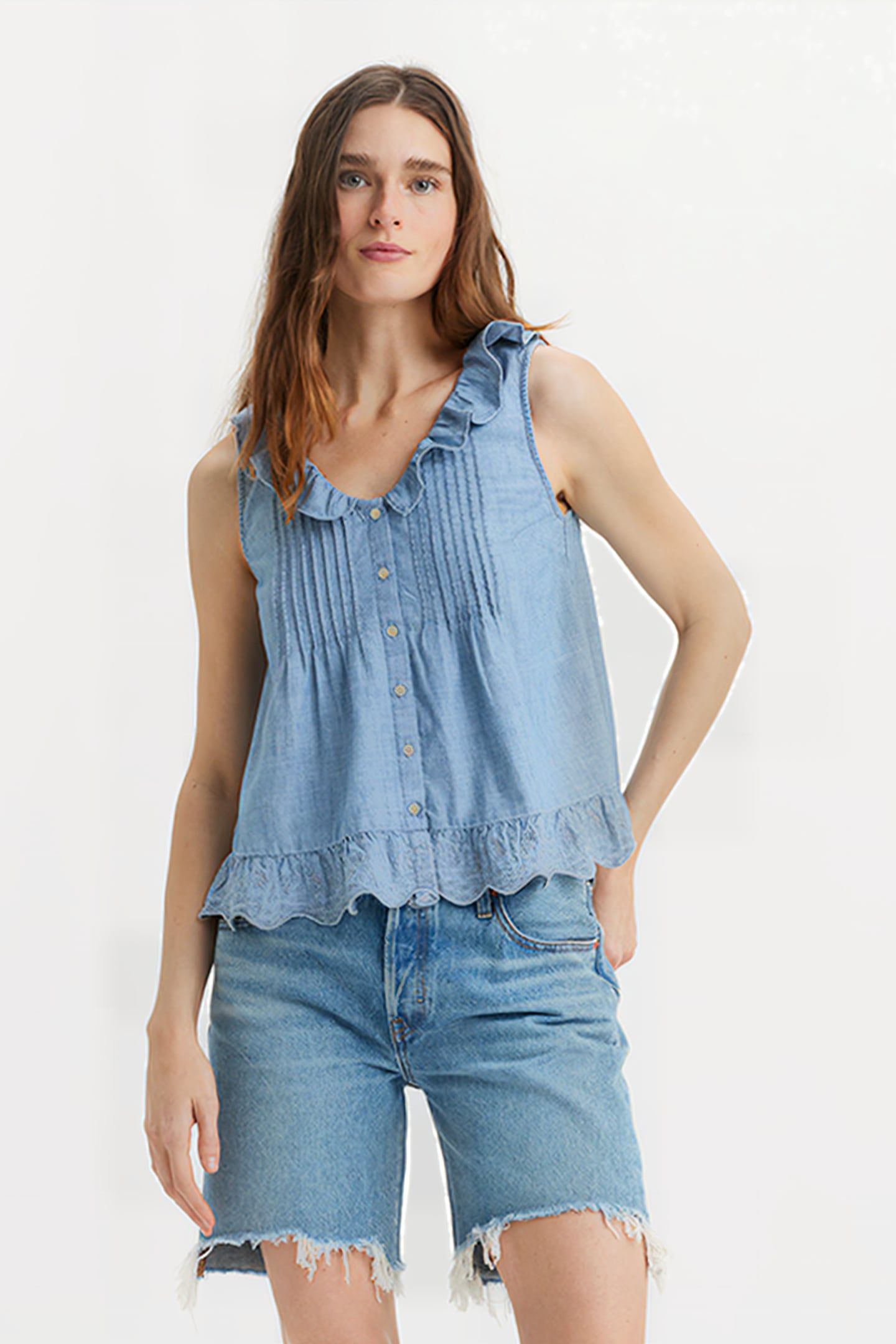 FAUNA BLOUSE SERENE LIGHT STONE 1