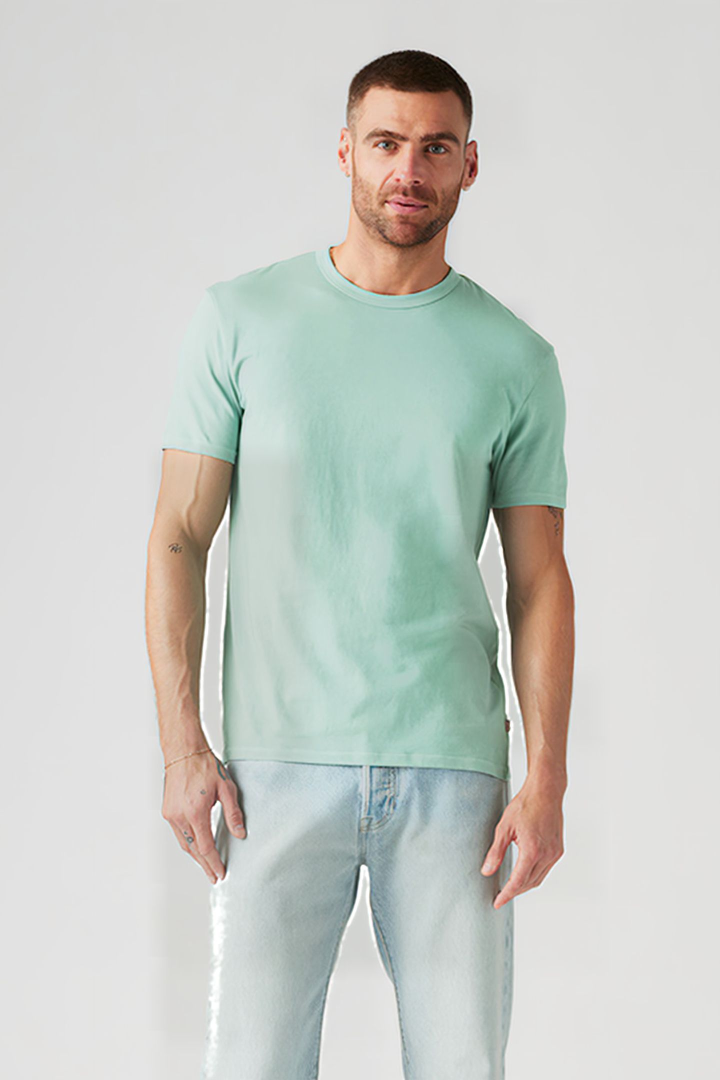 PREMIUM SLIM FIT TEE GARMENT DYE AQUIFER 1