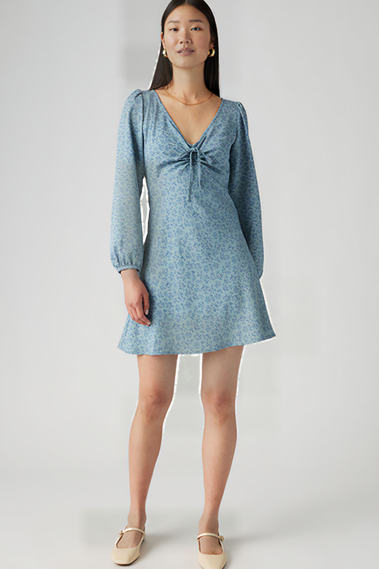 DELRAY LS MINI DRESS QUEEN B FLORAL ARON 5