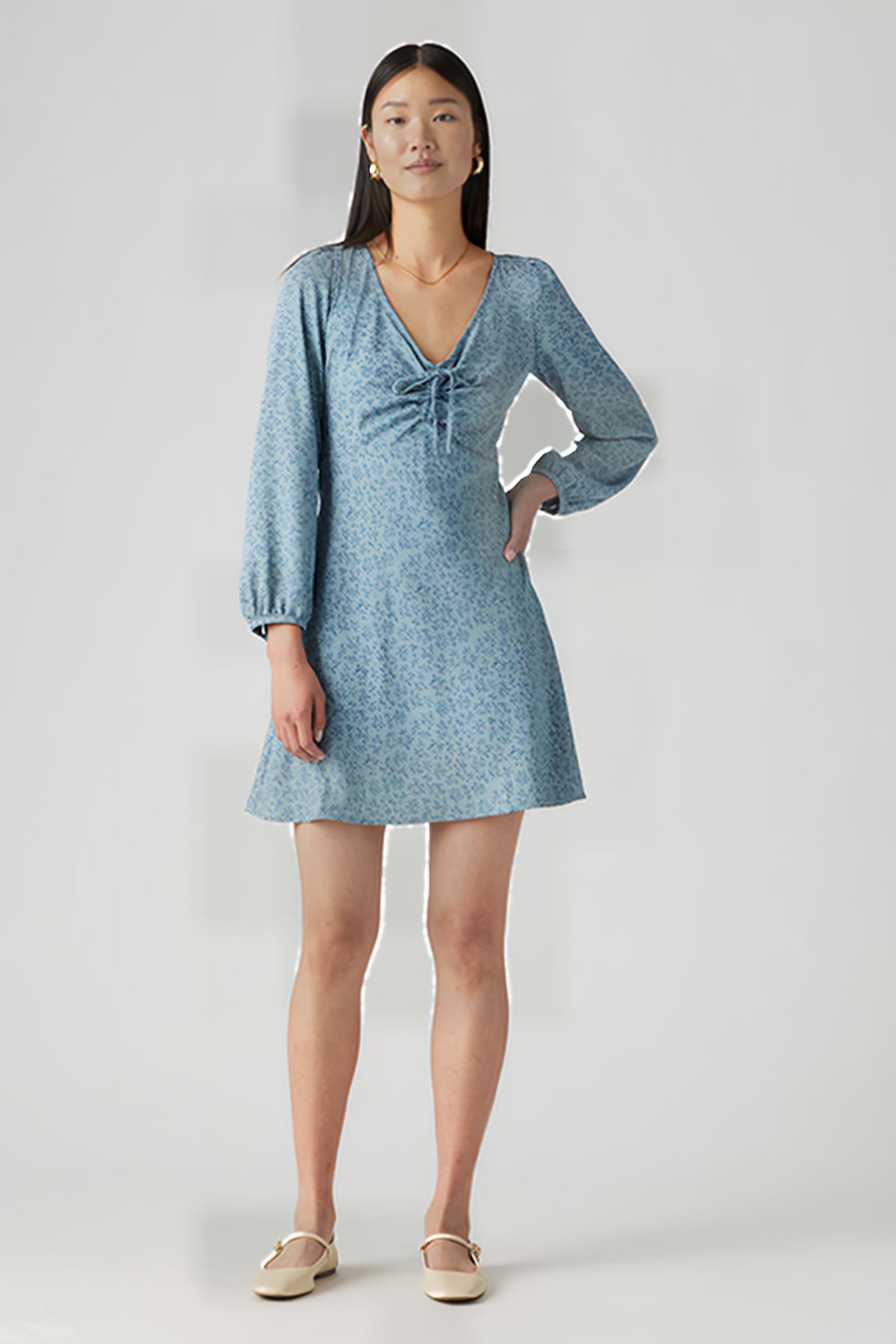 DELRAY LS MINI DRESS QUEEN B FLORAL ARON 1