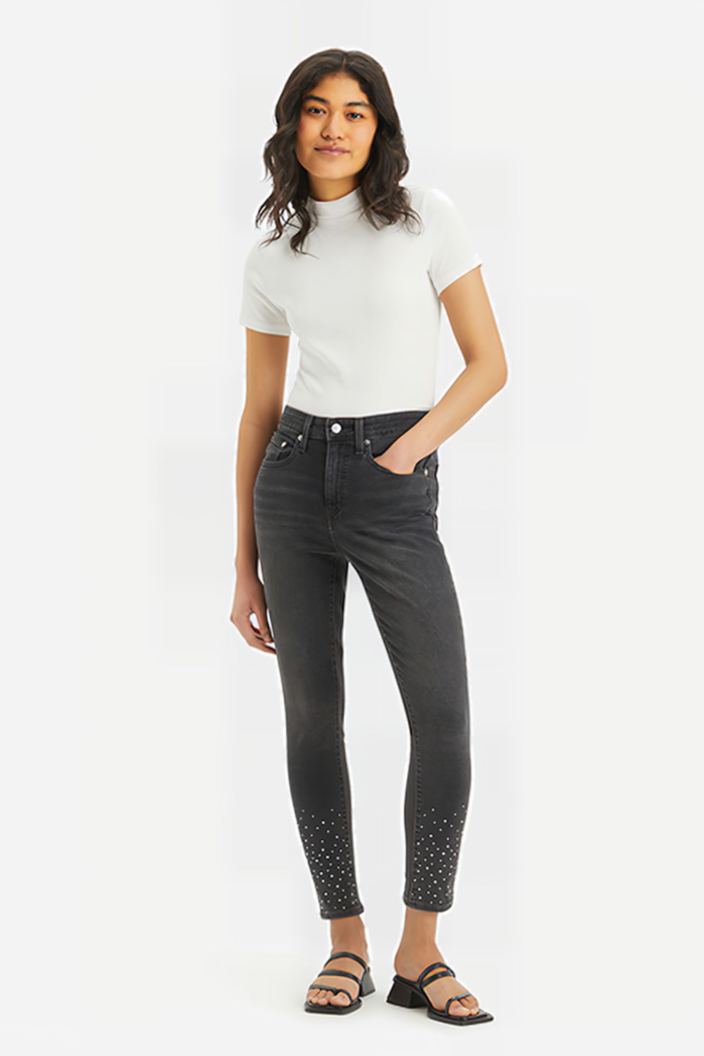 721 HIGH RISE SKINNY LAVA ROCK RHINESTON 2