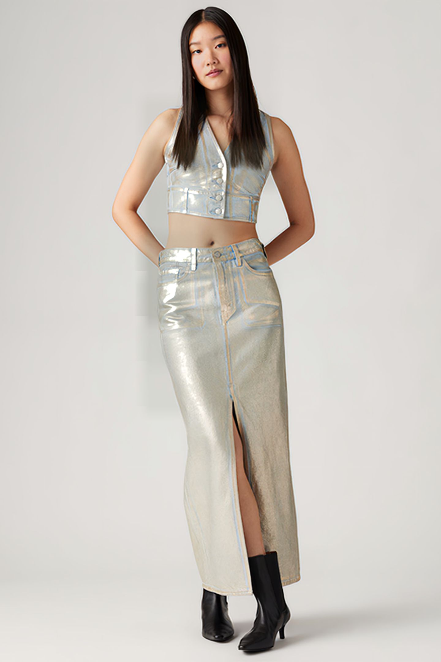ANKLE COLUMN SKIRT OPTICAL ILLUSION SKIR 7