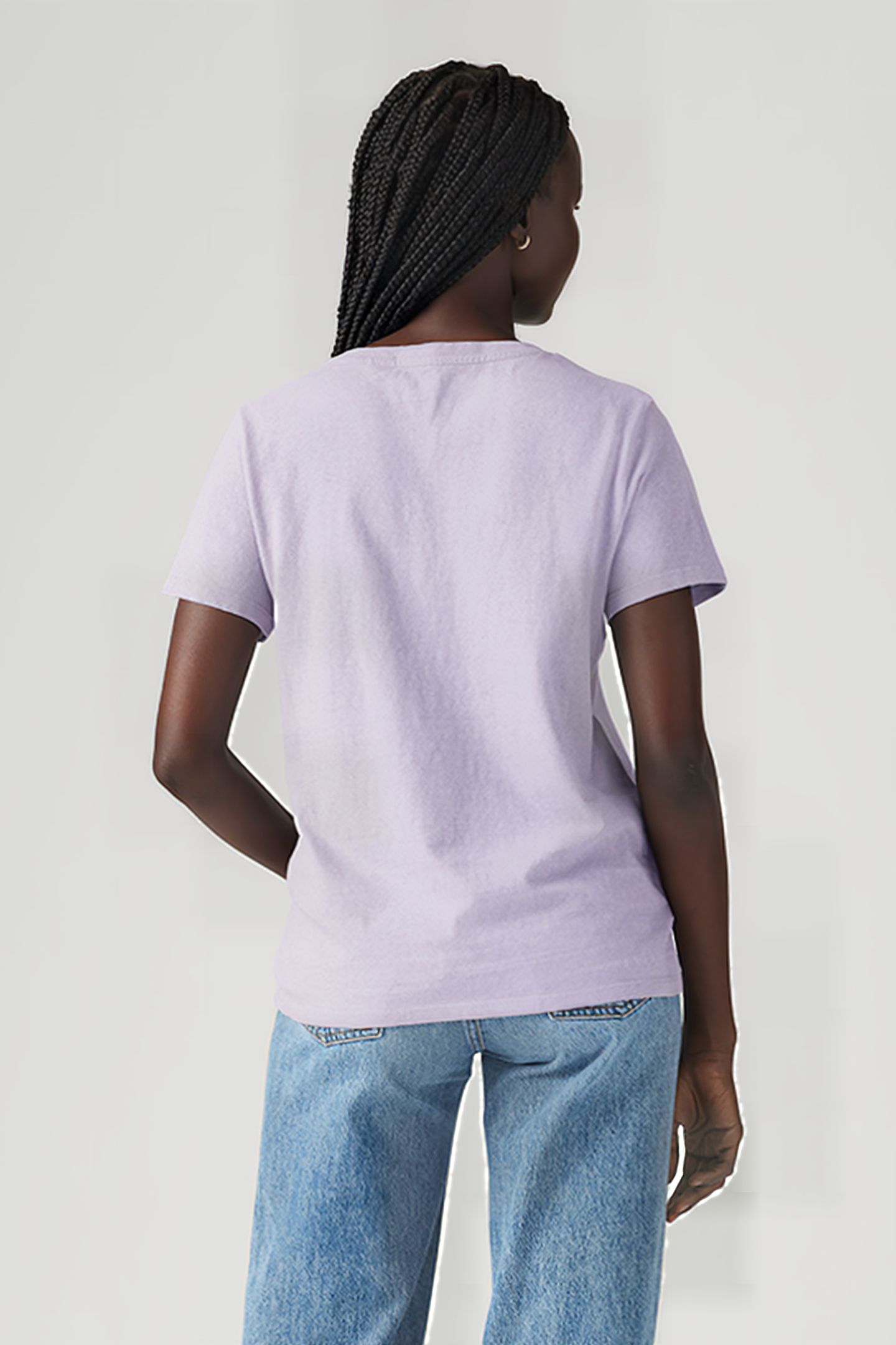 PERFECT SLUB VNECK HEIRLOOM LILAC SLUB 2