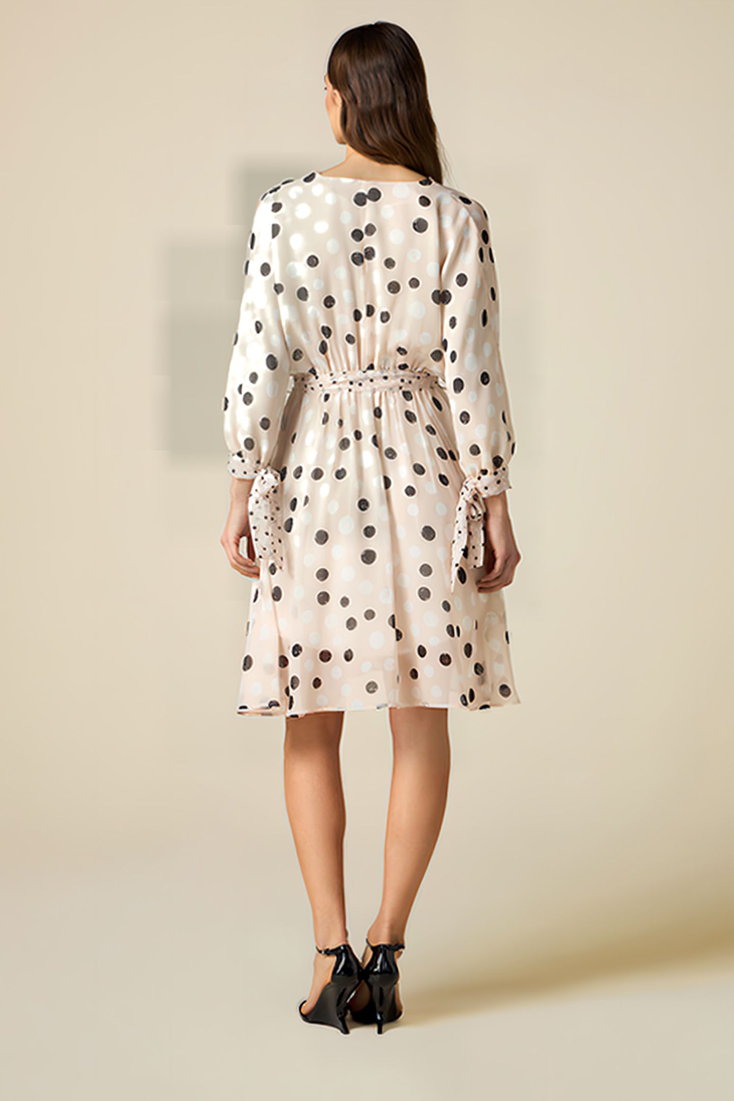 POLKA DOT DRESS WITH BOW PINK 2