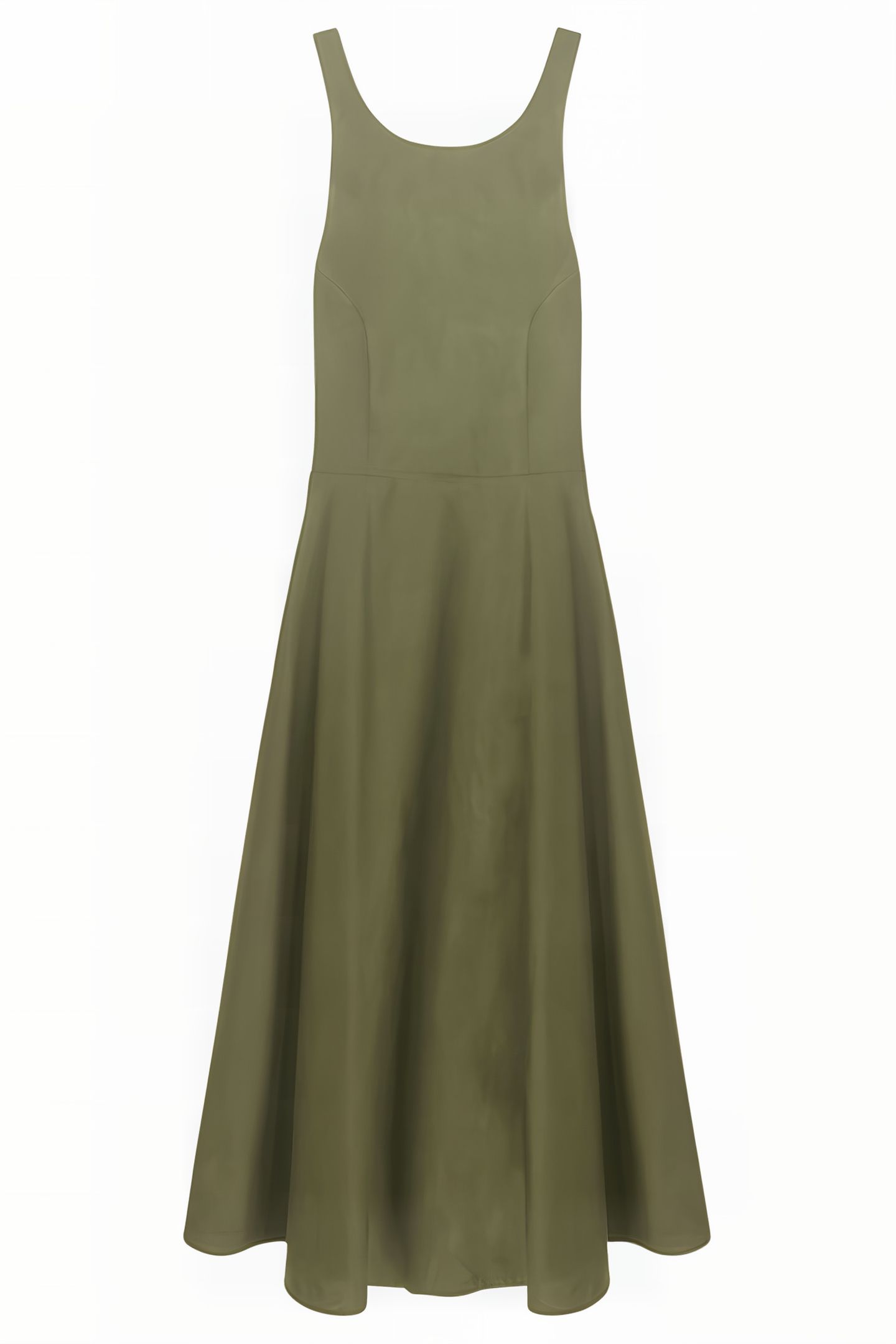 LONG DRESS WITH BACK CROSSOVER GREEN 3
