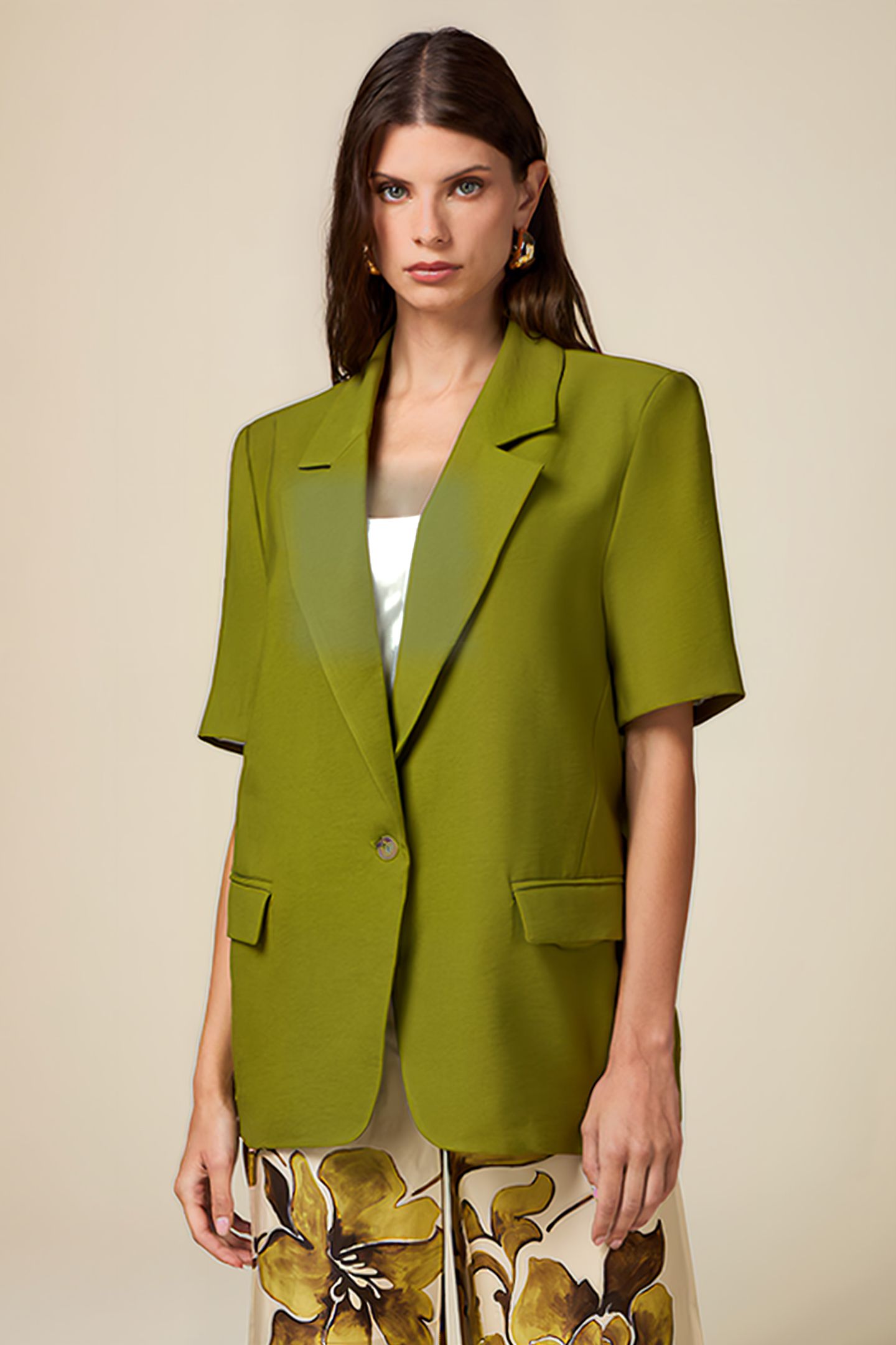 SHORT-SLEEVED BLAZER GREEN 1