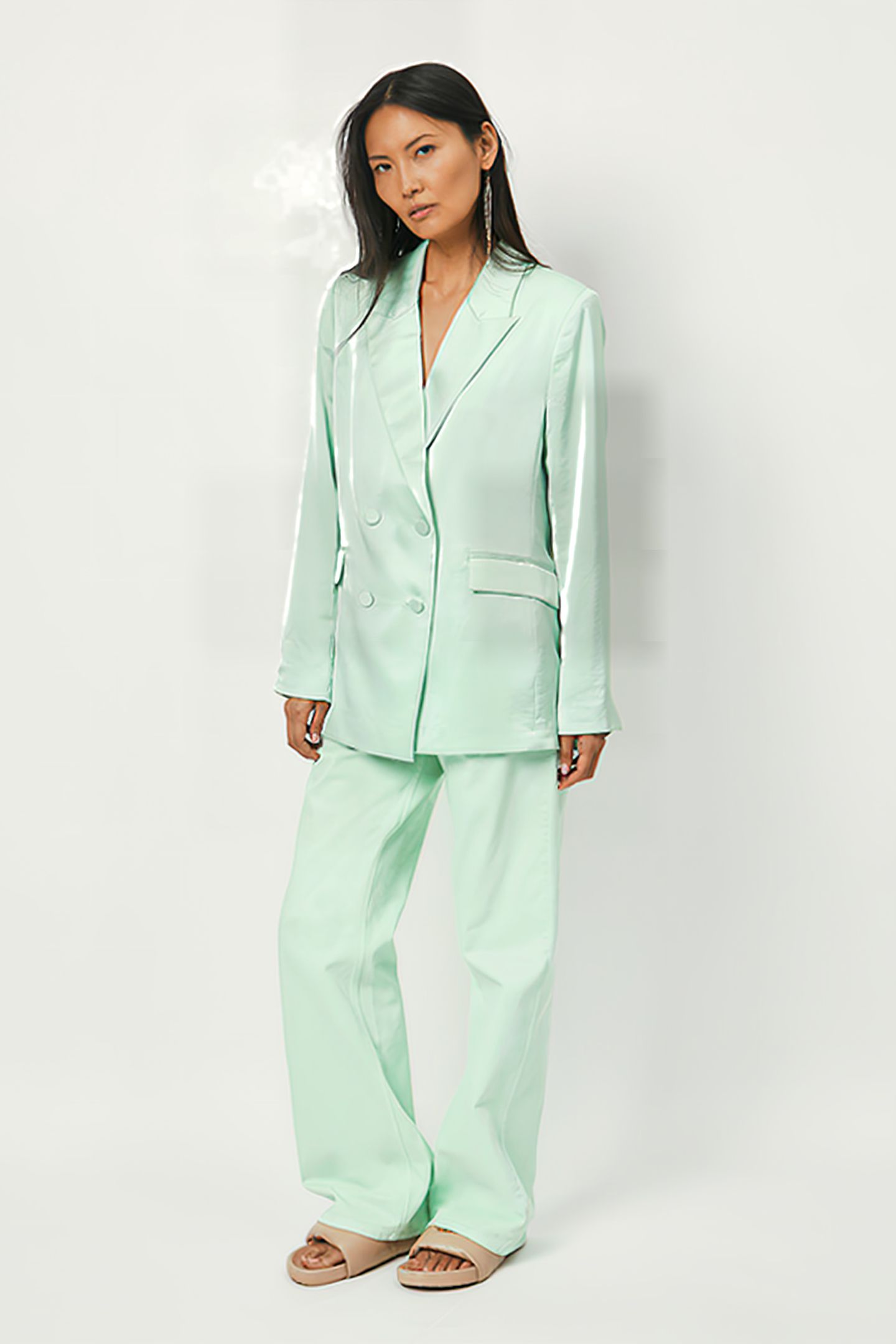 BELLA WIDE LEG JEANS PISTACHIO 8