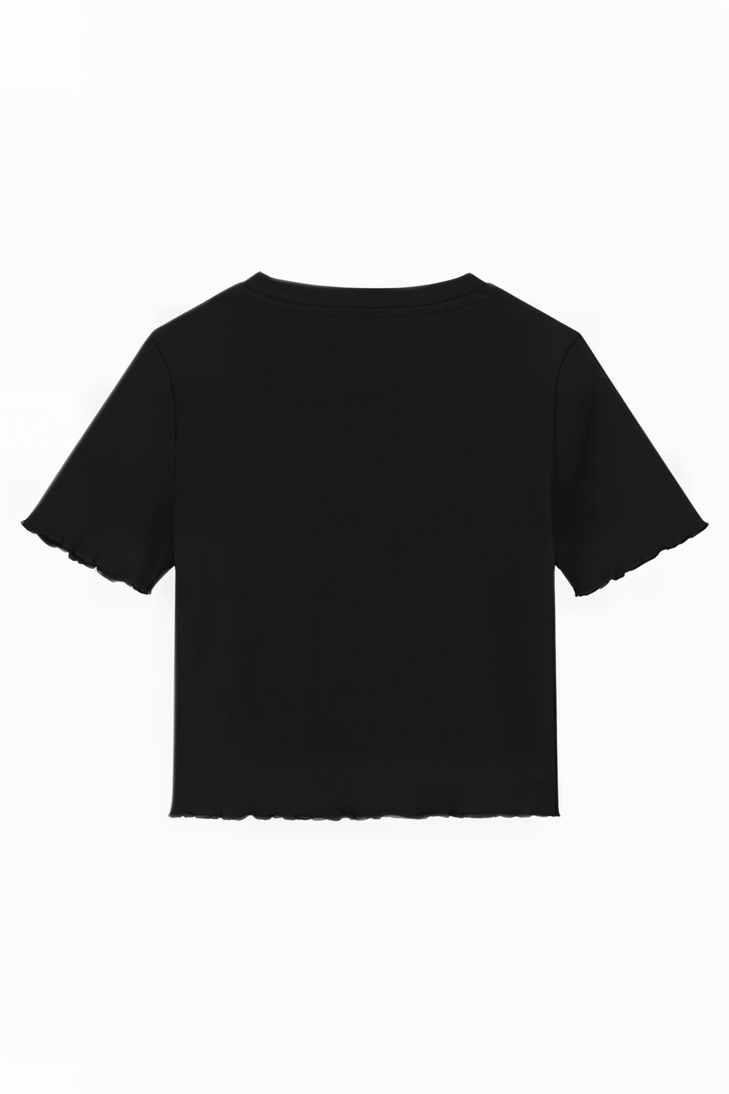 LETTUCE RIB T-SHIRT BLACK 2