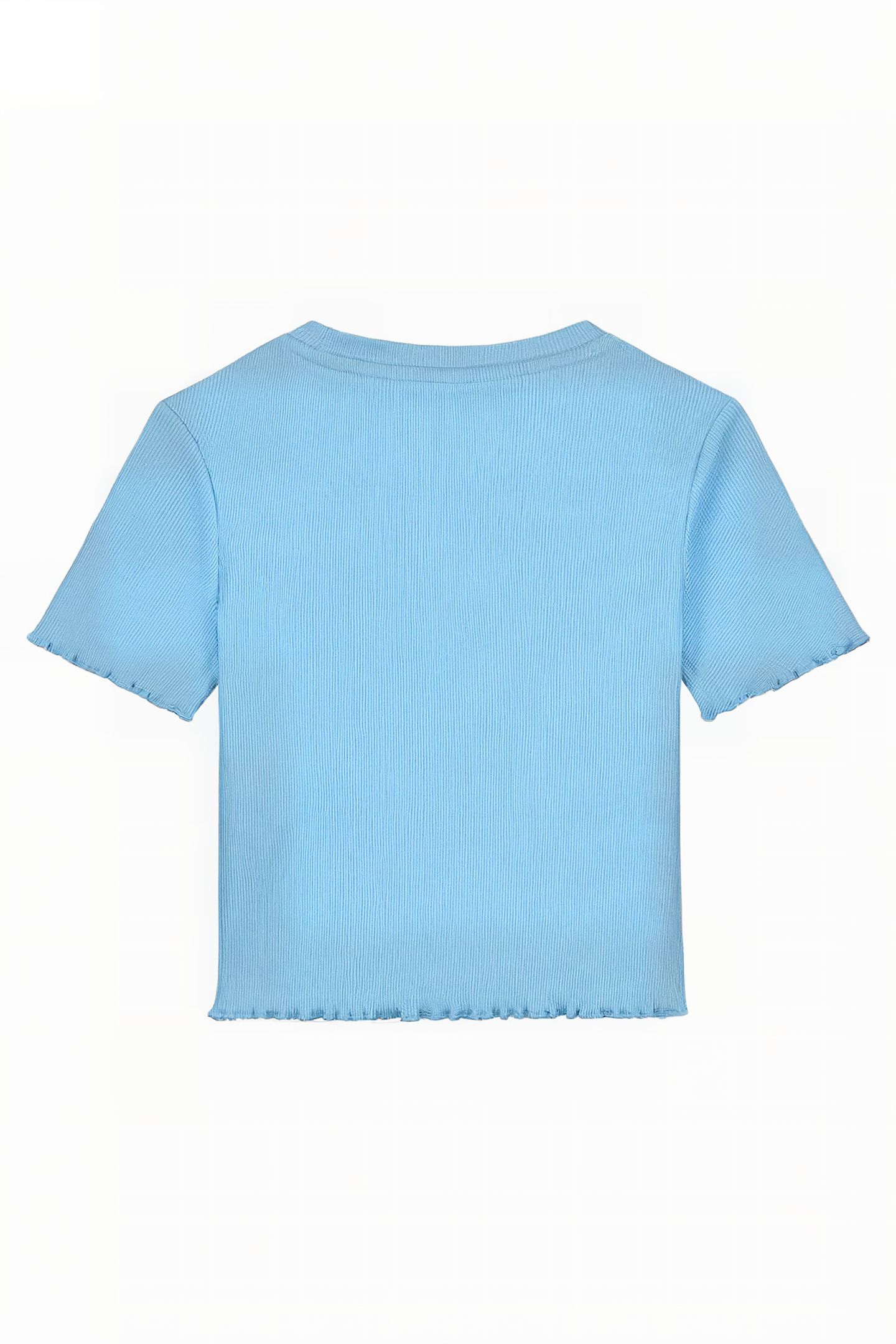 LETTUCE RIB T-SHIRT ATLAS BLUE 2