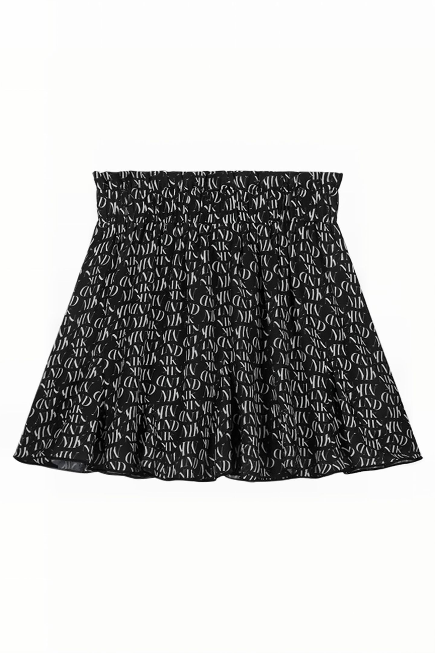 ILONA SKIRT BLACK/ WHITE TEXT 2