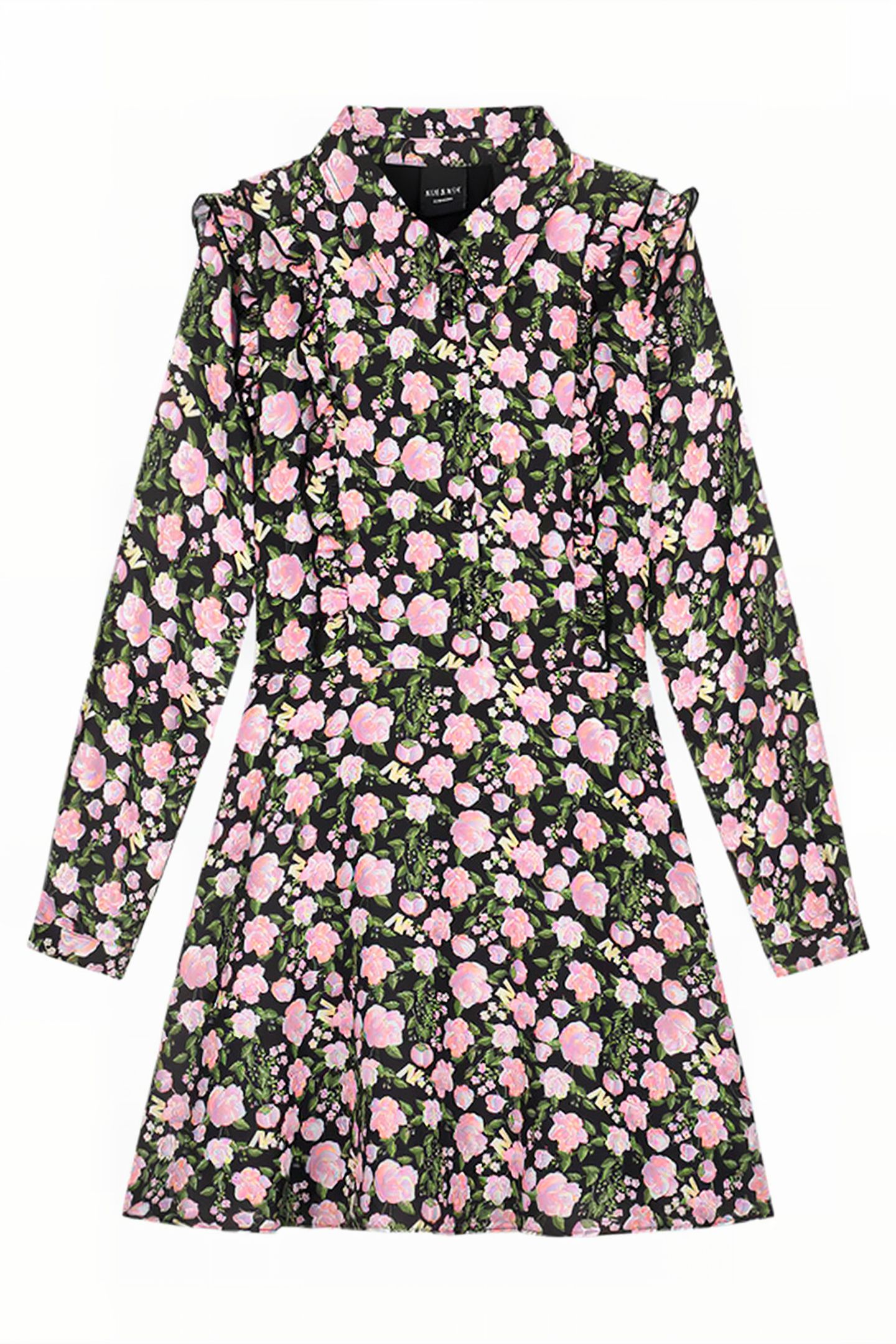 CHARLEY DRESS BLACK/MULTI COLOR 1