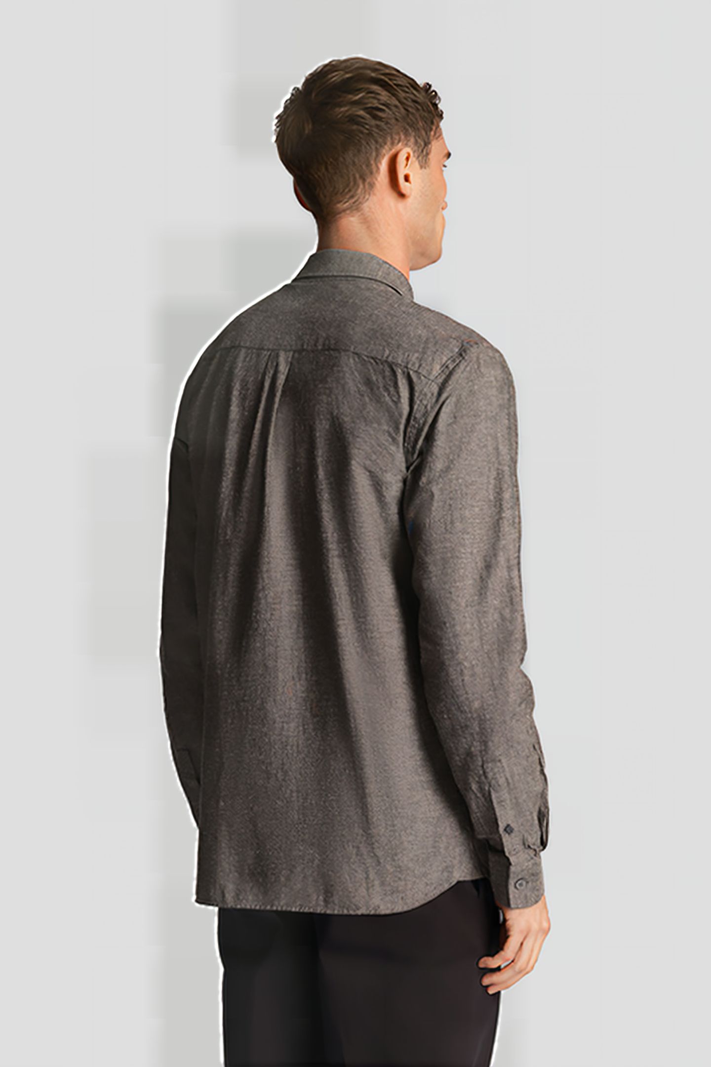 COTTON LINEN BUTTON DOWN SHIRT DARK NAVY 2