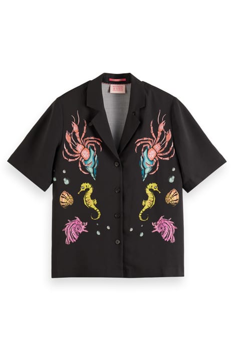 CAMPSHIRT WITH PLACEMENT PRINT EVENING BLACK 1