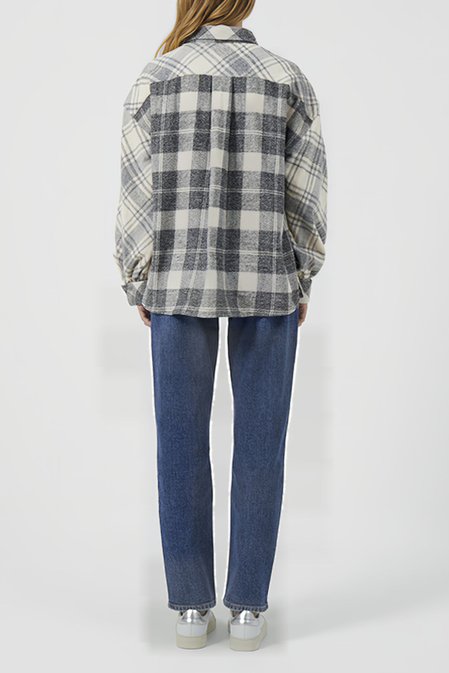 ARLA FLANNEL BALOON SLV SHIRT CLASSIC CREAM MULTI 3