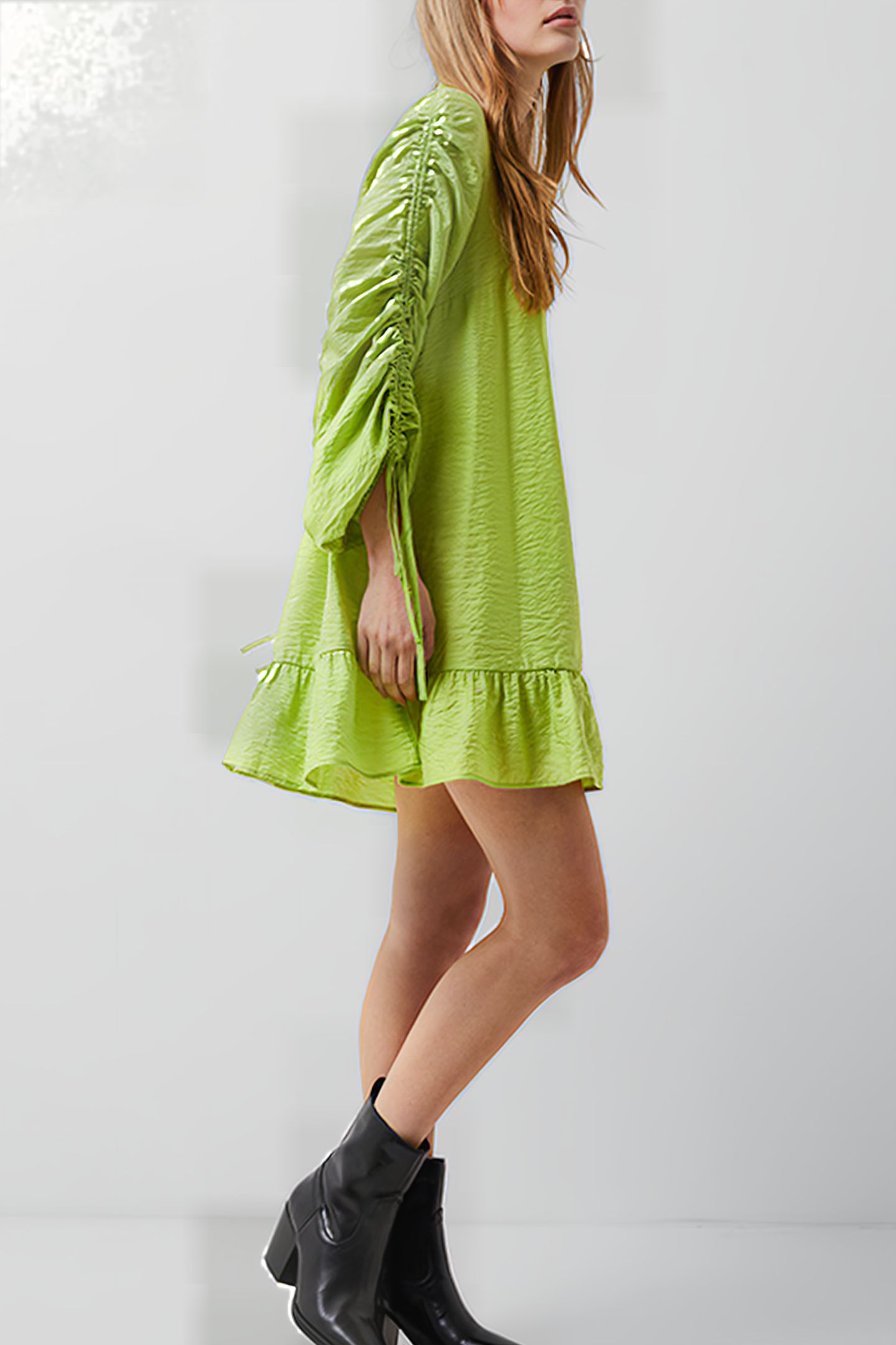 FARON DRAPE DRESS WASABI 3