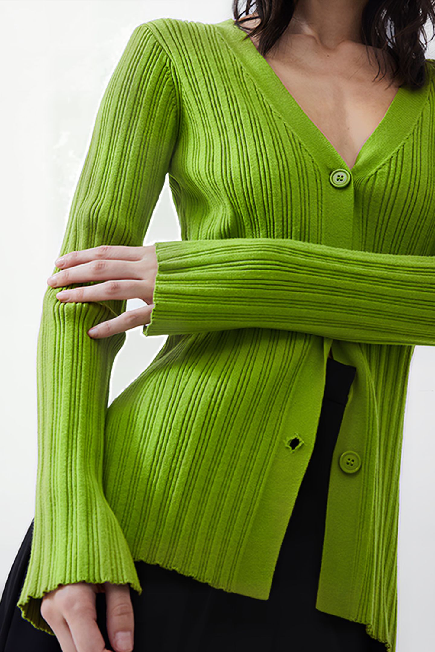 LEONORA L/S CARDIGAN WASABI 5