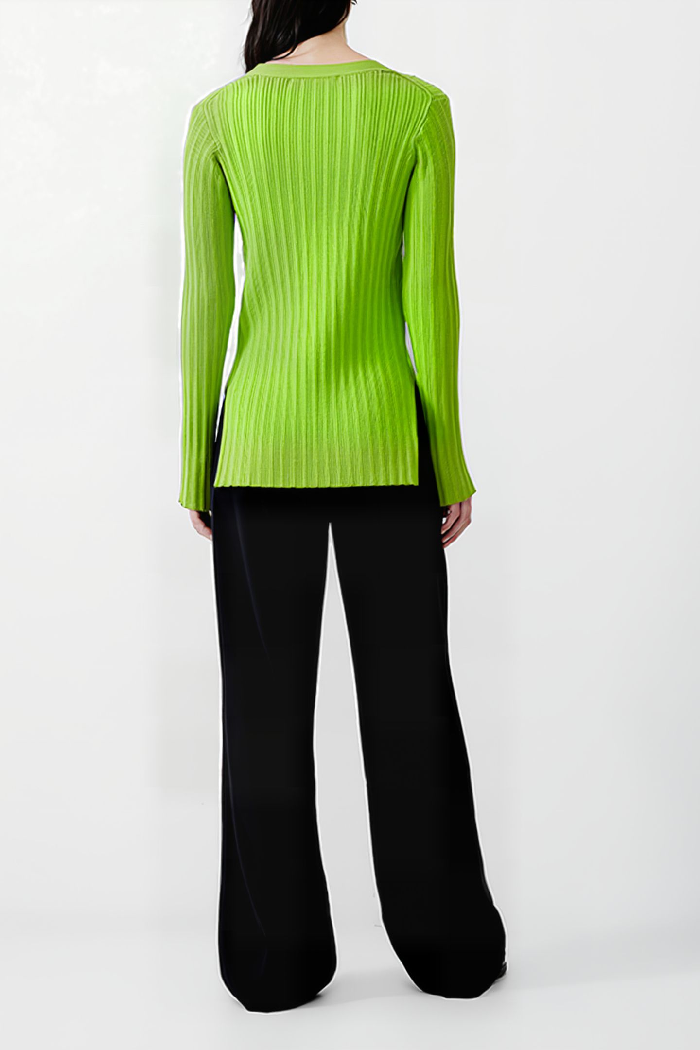 LEONORA L/S CARDIGAN WASABI 3