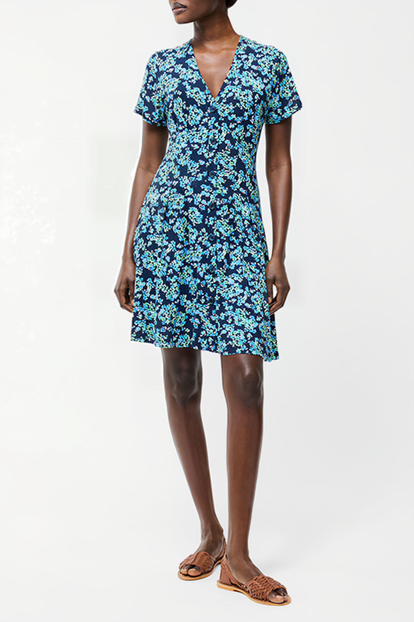 BENEDETTA FLIPPY DRESS SZ18 MIDNIGHT MULTI 3
