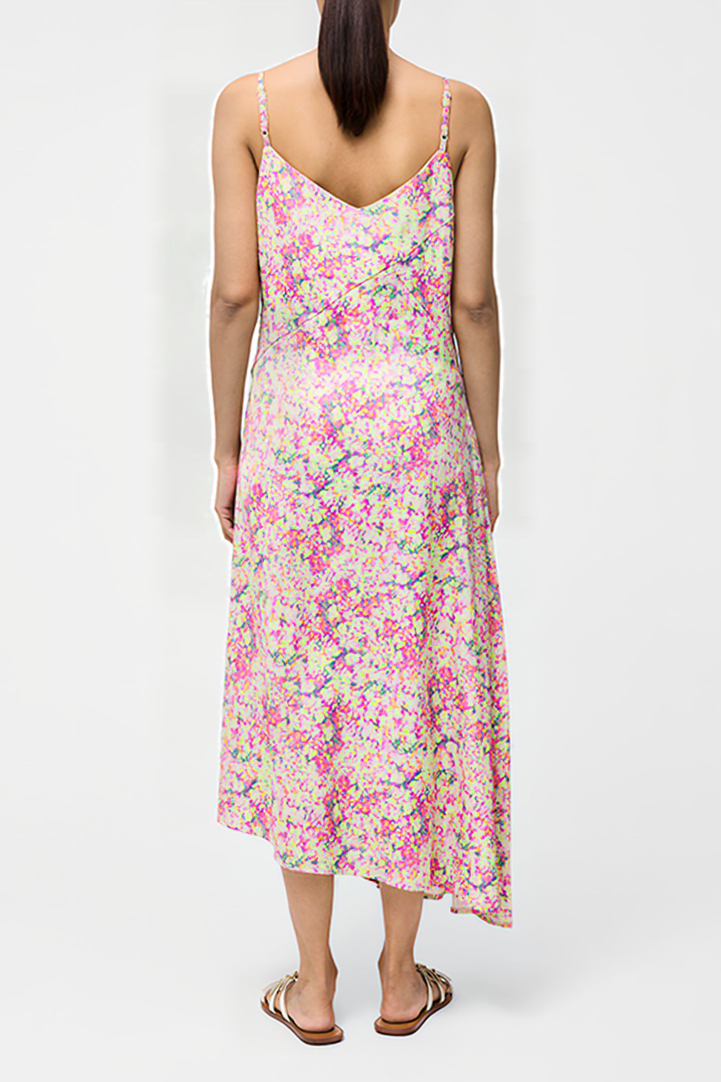 DONNA ASYMMETRIC DRESS STRAWBERRY SHAKE M 2