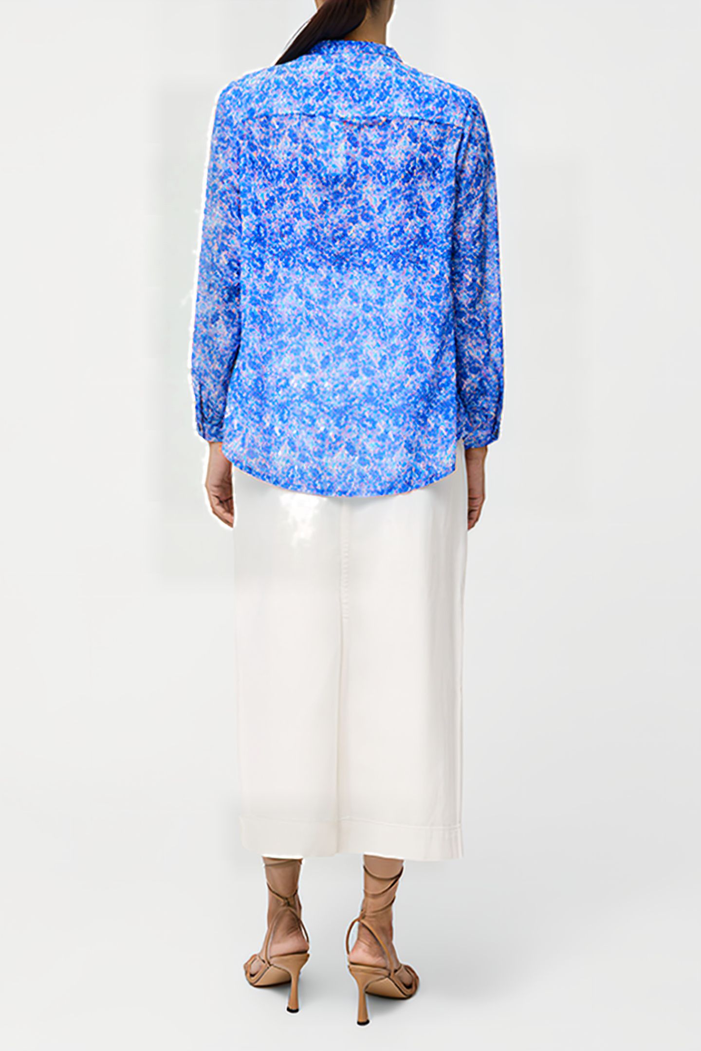 CASS HENLEY BUTTON DOWN TOP BLUE MULTI 3
