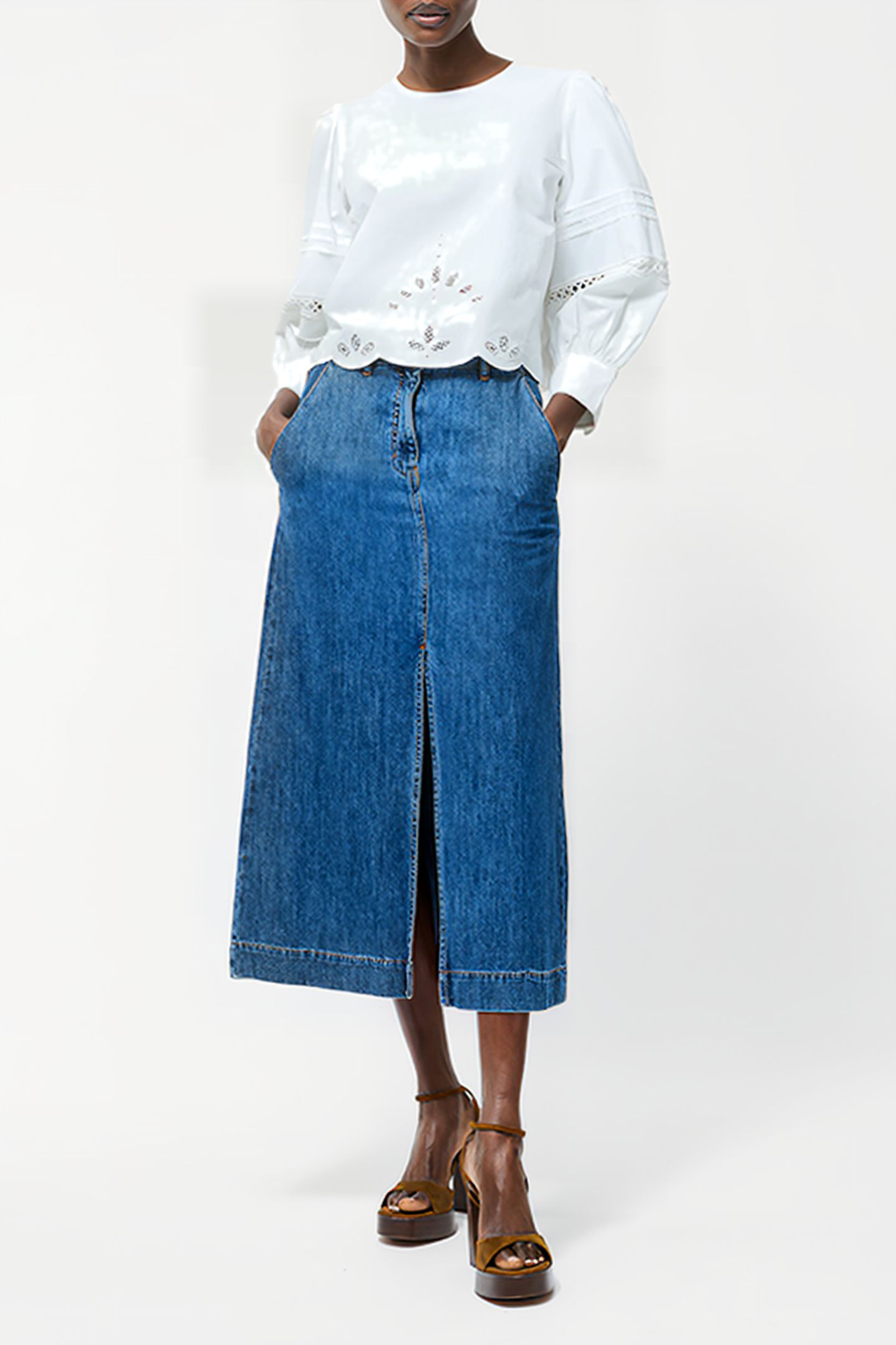 BRODERIE BORDER TOP LINEN WHITE 2