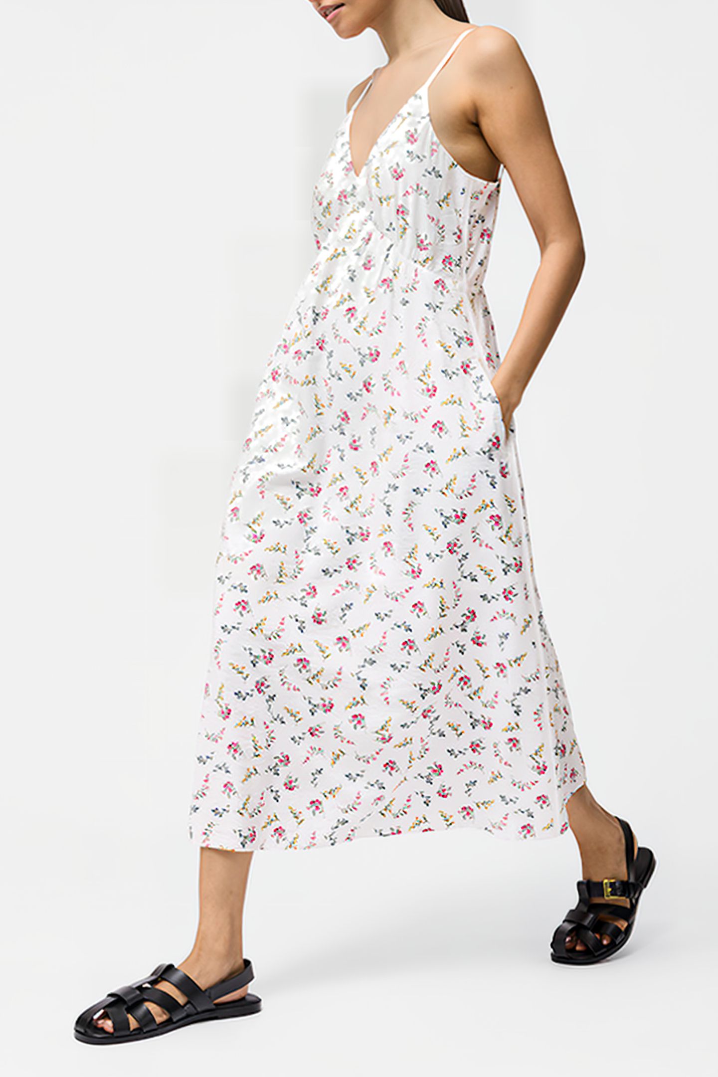 FLORIANNA STRAPPY DRESS SUMMER WHITE MULTI 3