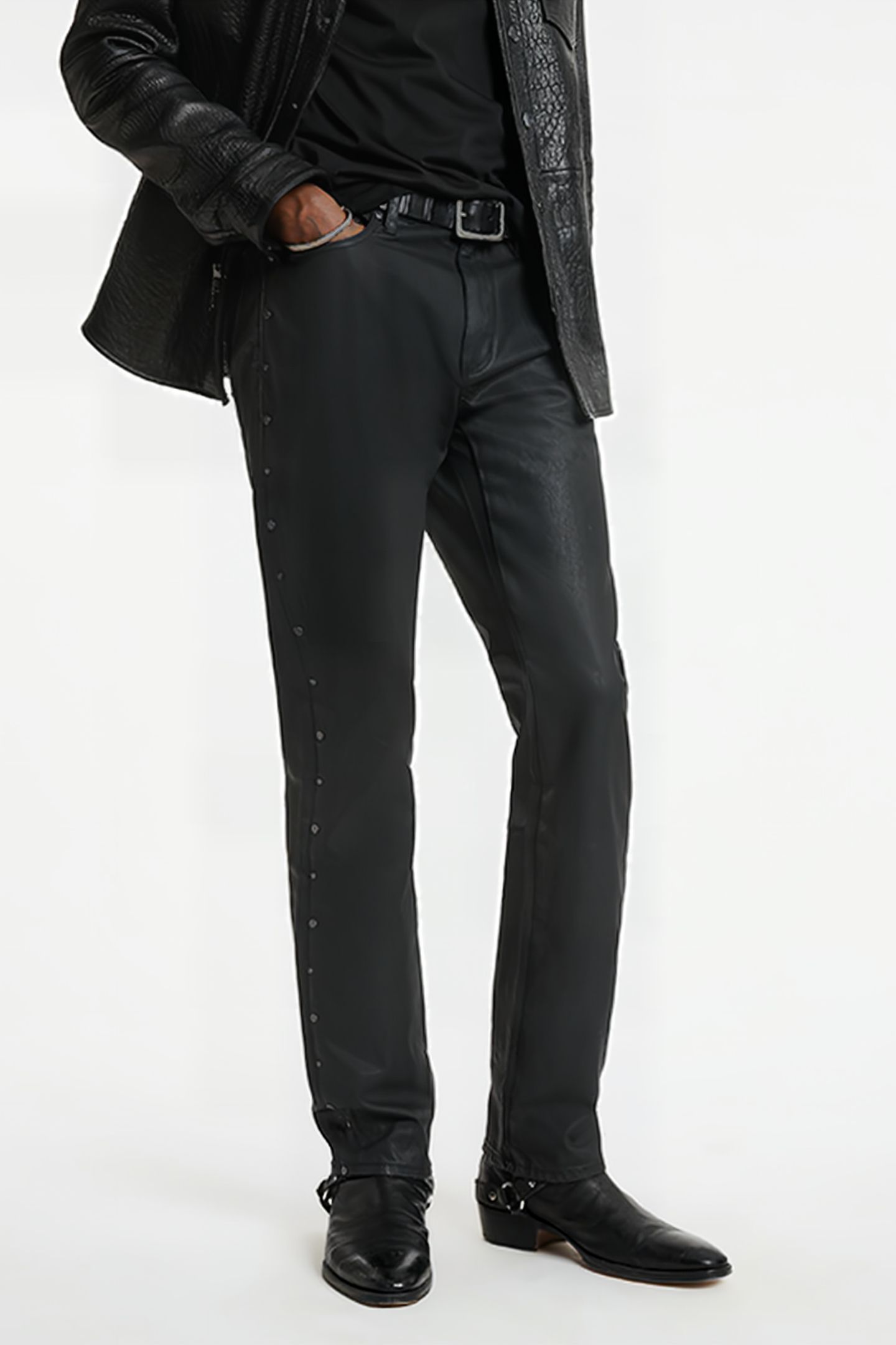 SLIM FIT DENIM WITH STUDS BLACK 1