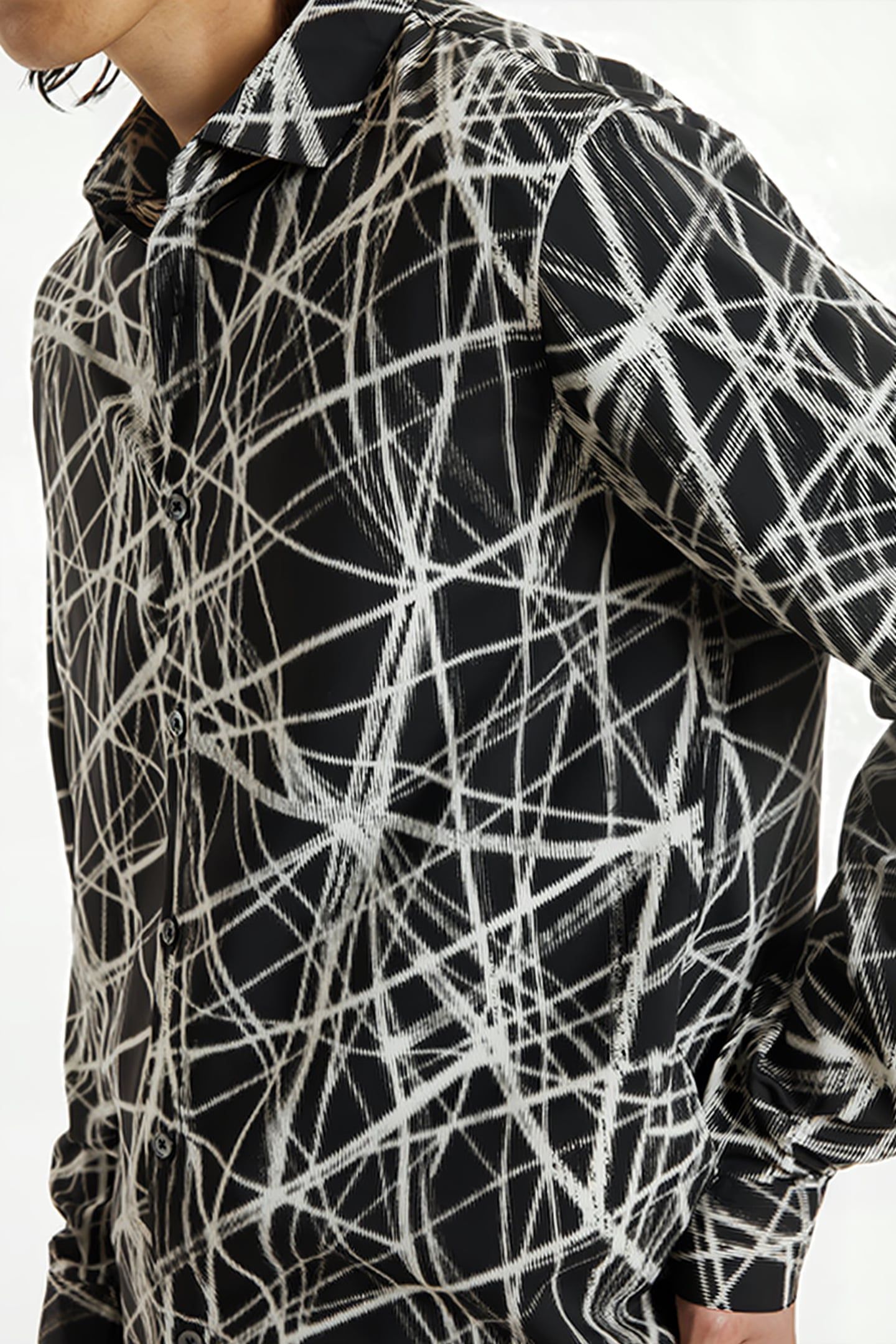 STRAIGHT BOTTOM HEM SHIRT MINERAL BLK 3