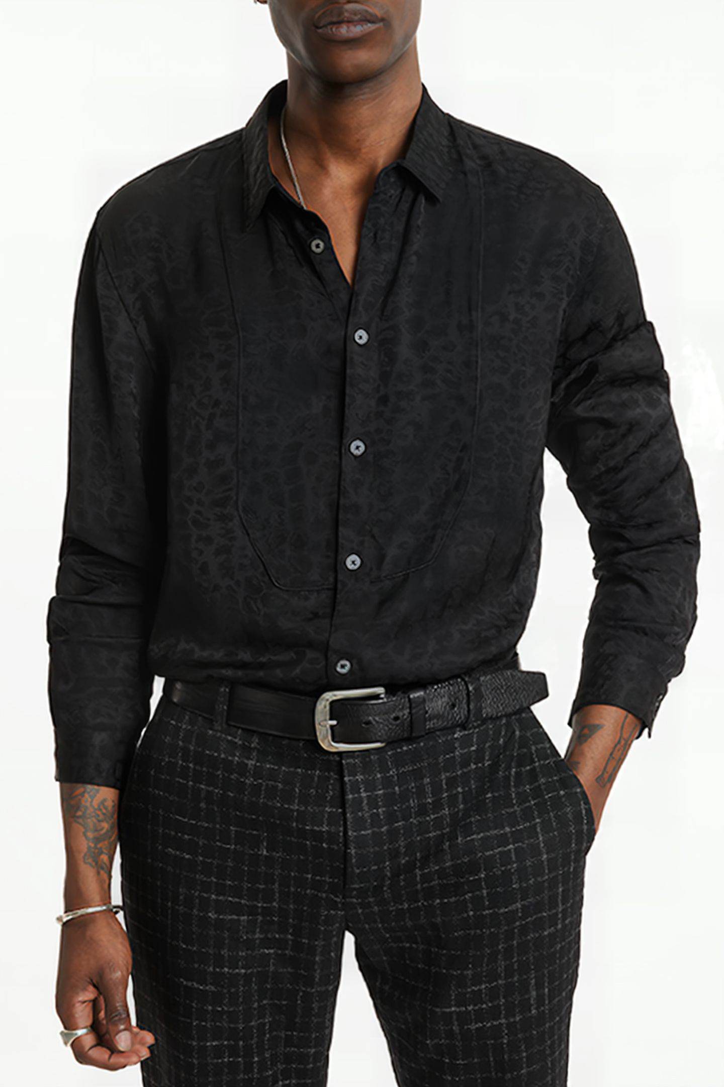 BIB FRONT SHIRT WITH PIPI JET BLACK 1