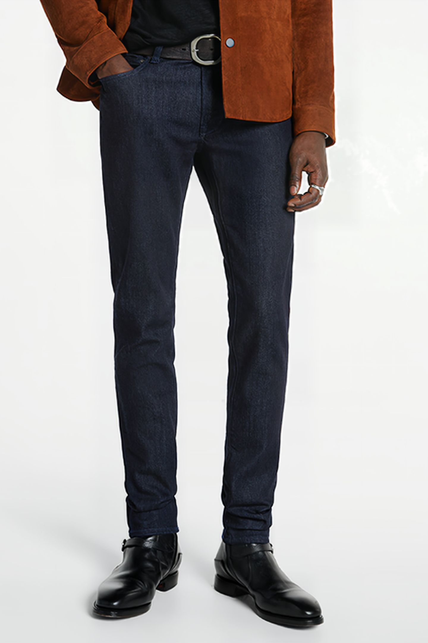 J703 - SKINNY FIT - PETER BLACK/BLUE 1