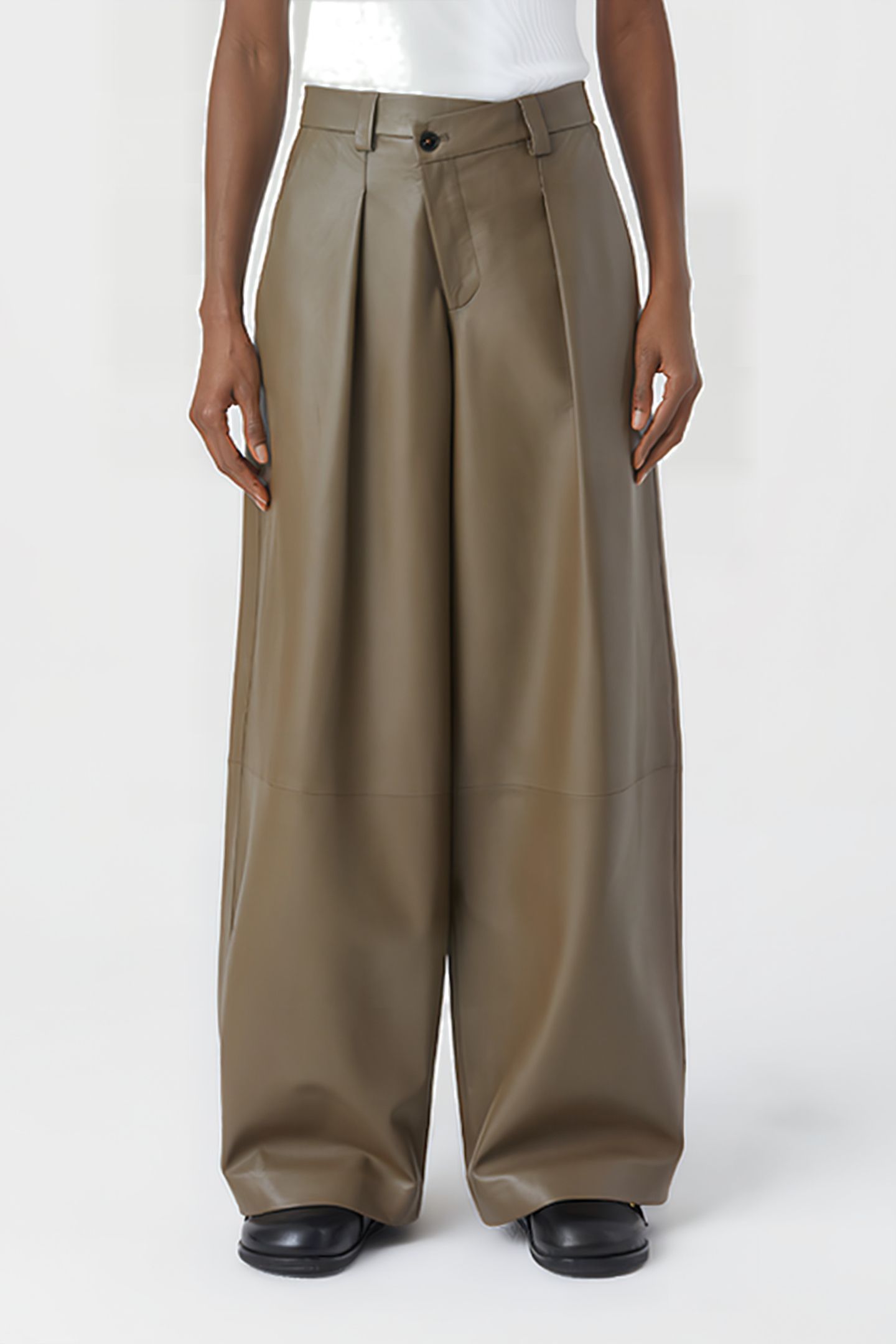 HELSTON LEATHER PANTS OLD PINE 1