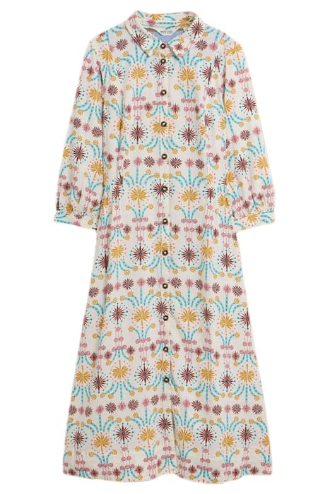 HAYDEN LINEN BLEND SHIRT DRESS NATURAL PRINT 3