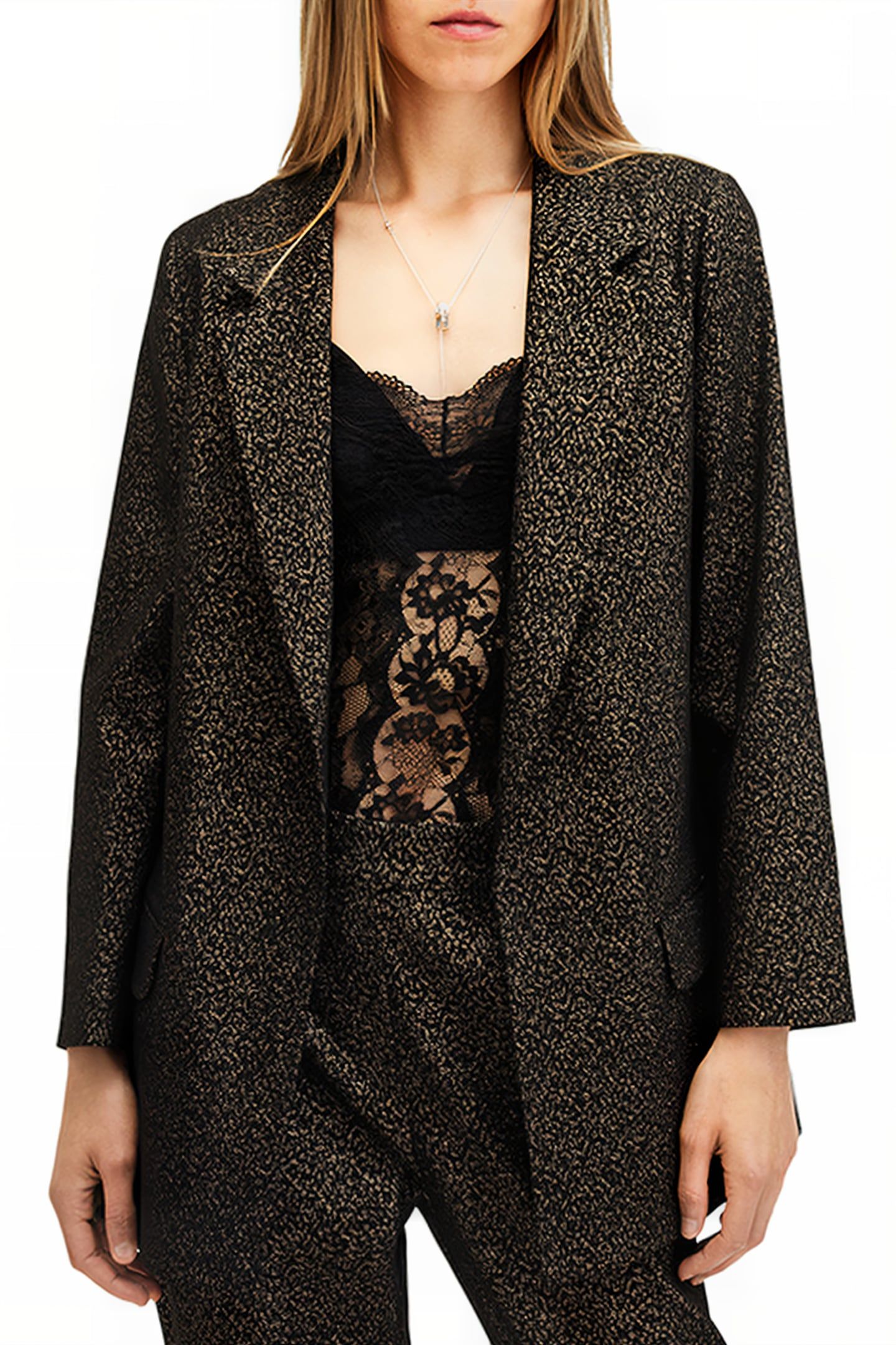 ALEIDA LUX BLAZER BLACK/GOLD 1