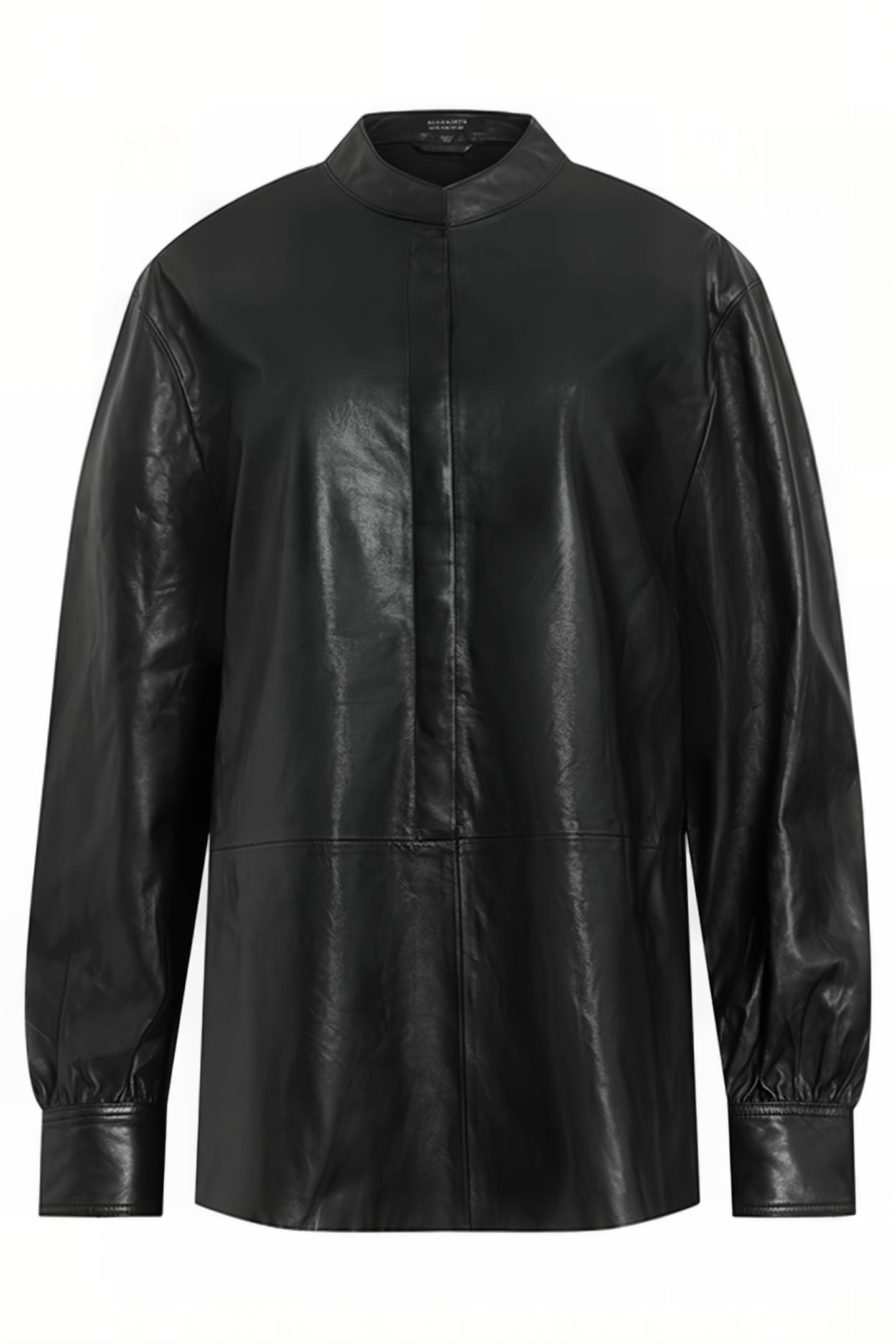 SARA LEATHER SHIRT BLACK 4