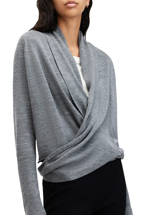 WASSON PIRATE CARDI GREY MARL 7