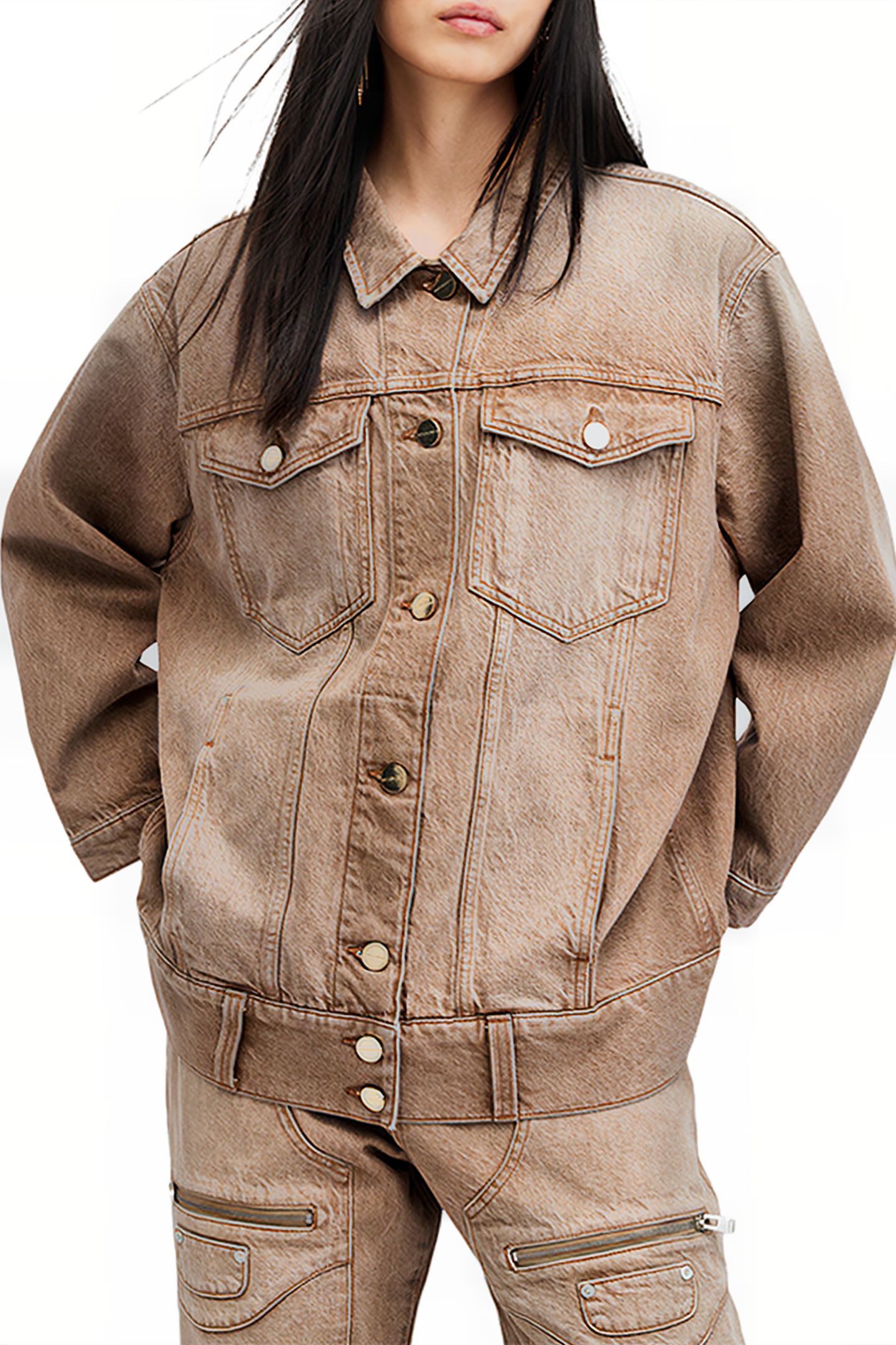 WILLOW DENIM JACKET LIGHT BROWN 1