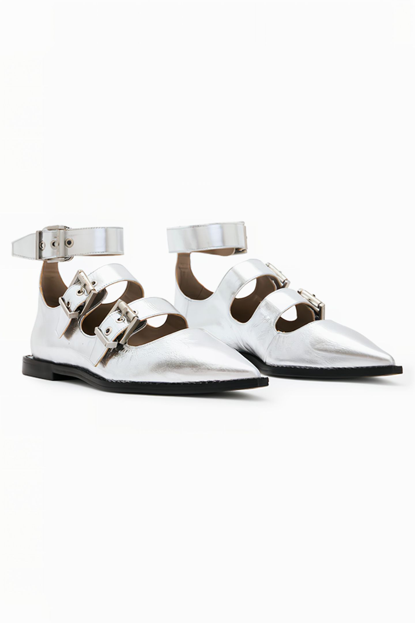 SUSAN BUCKLE SHOE SILVER 4