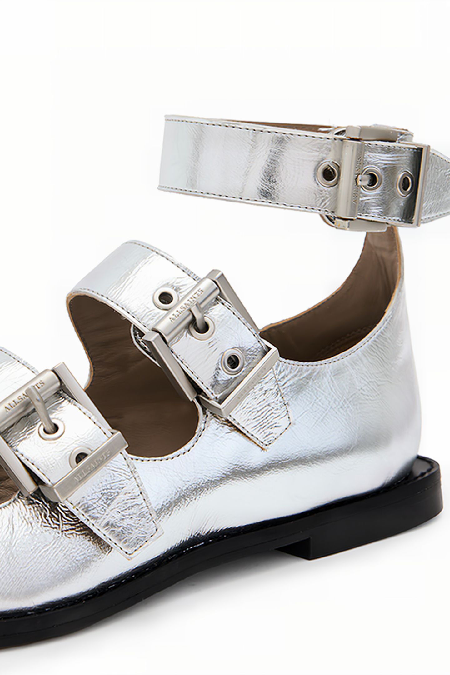 SUSAN BUCKLE SHOE SILVER 7