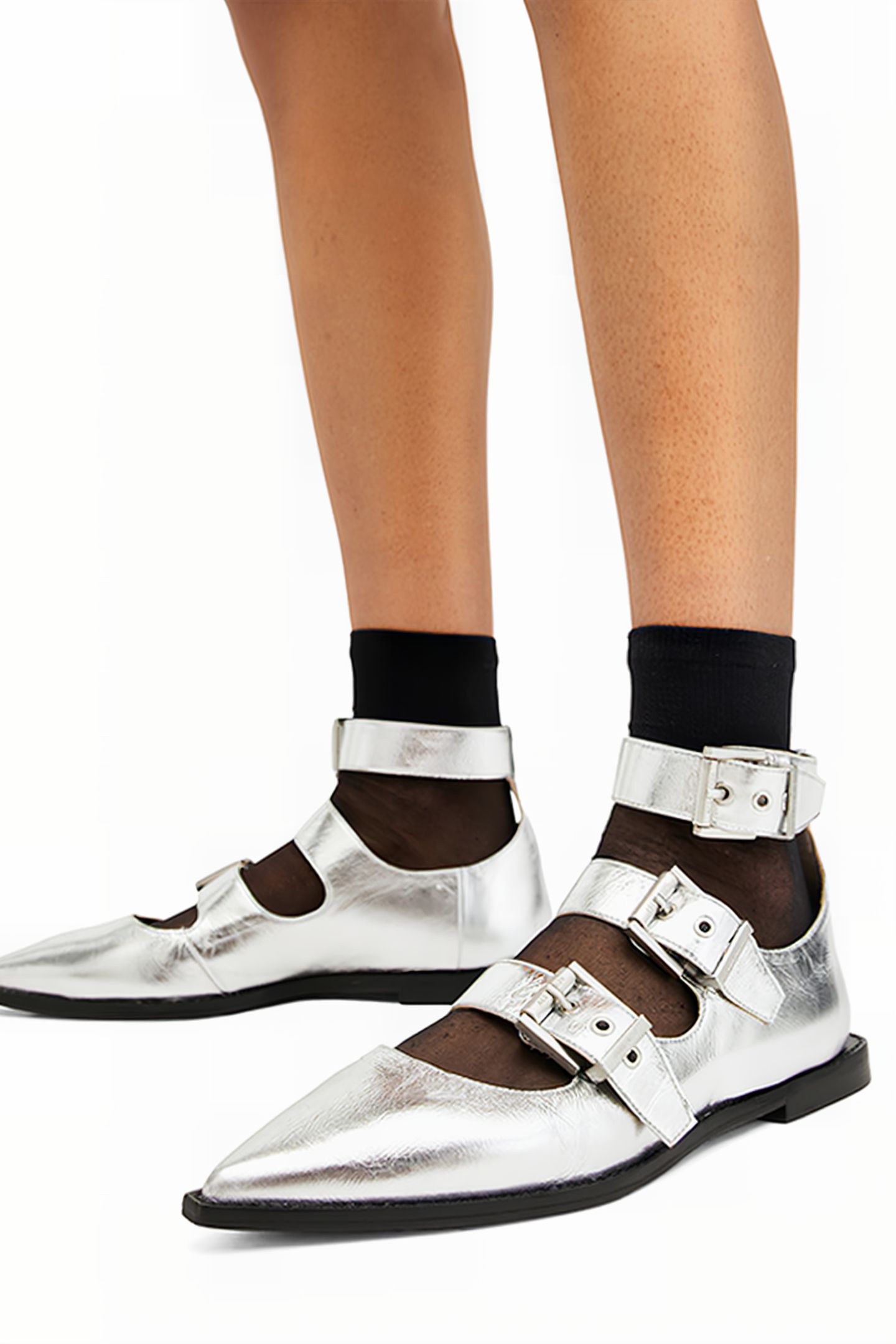 SUSAN BUCKLE SHOE SILVER 2